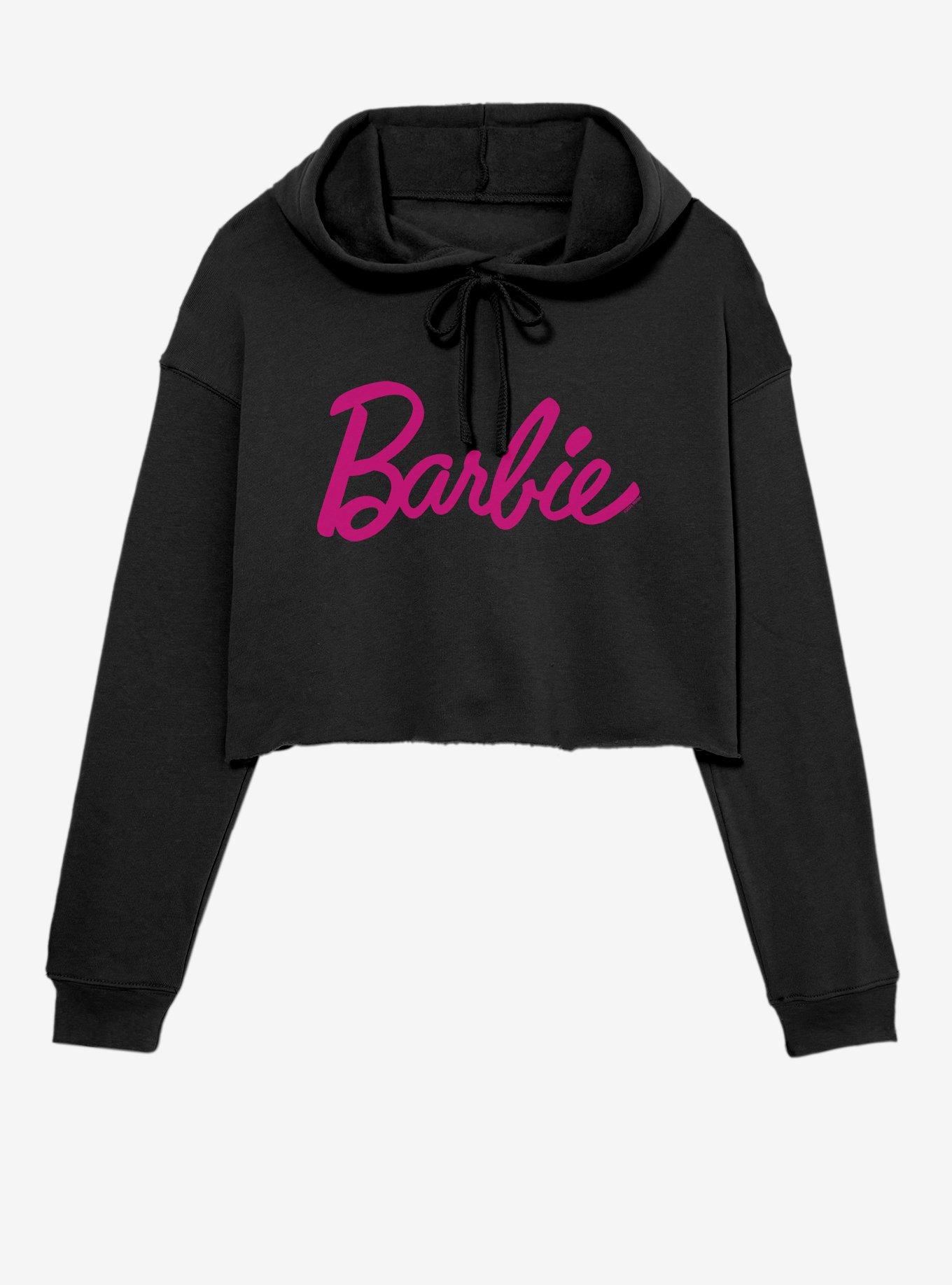 Barbie Logo Girls Crop Hoodie, , hi-res