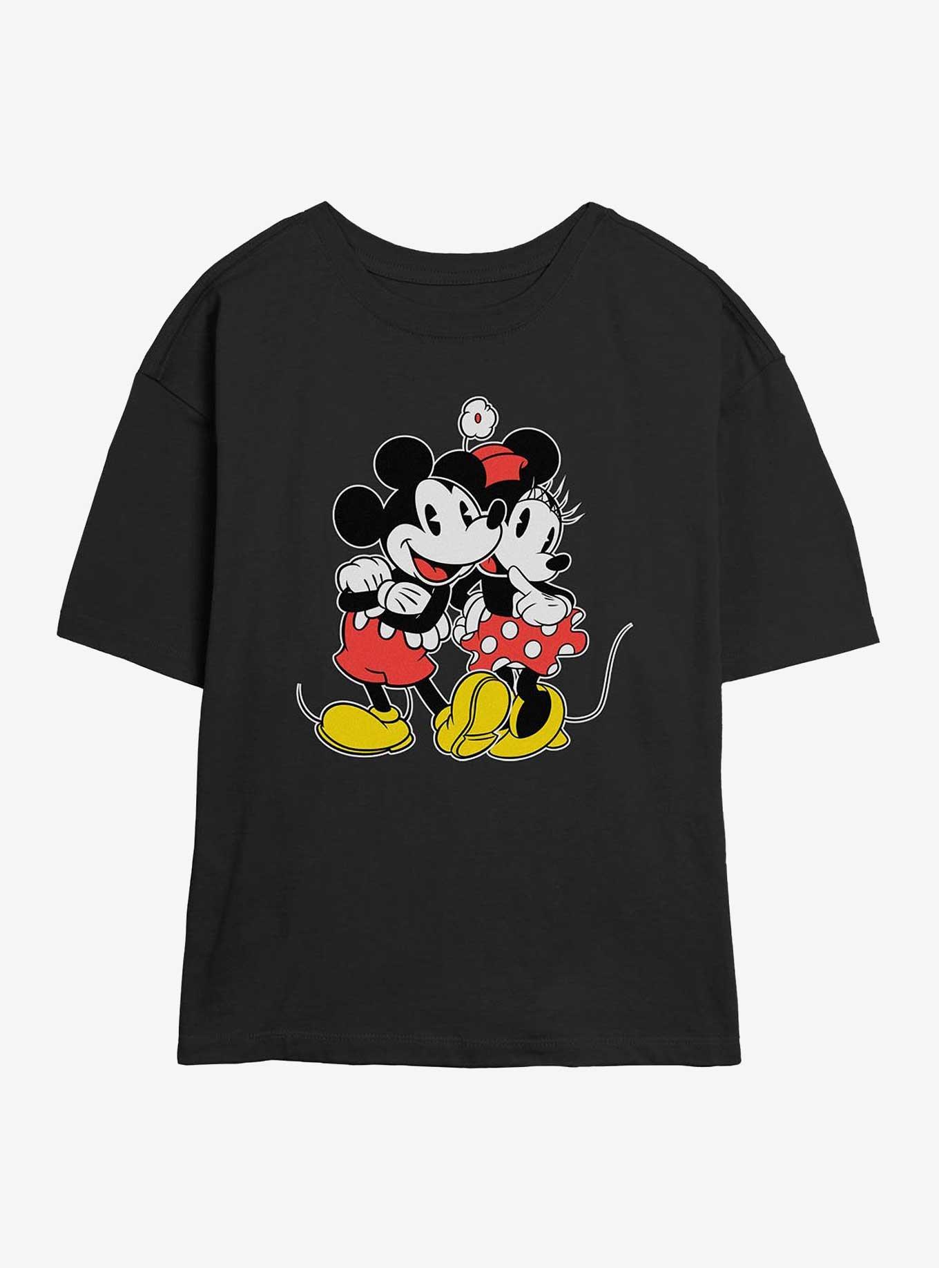 Disney Mickey Mouse & Minnie Mouse Lovers Girls Skimmer T-Shirt, BLACK, hi-res