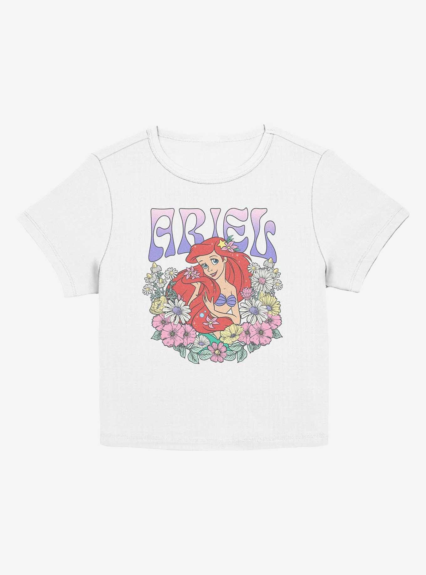 Disney Princesses Ariel Floral Wreath Girls Baby T-Shirt, EGRET, hi-res
