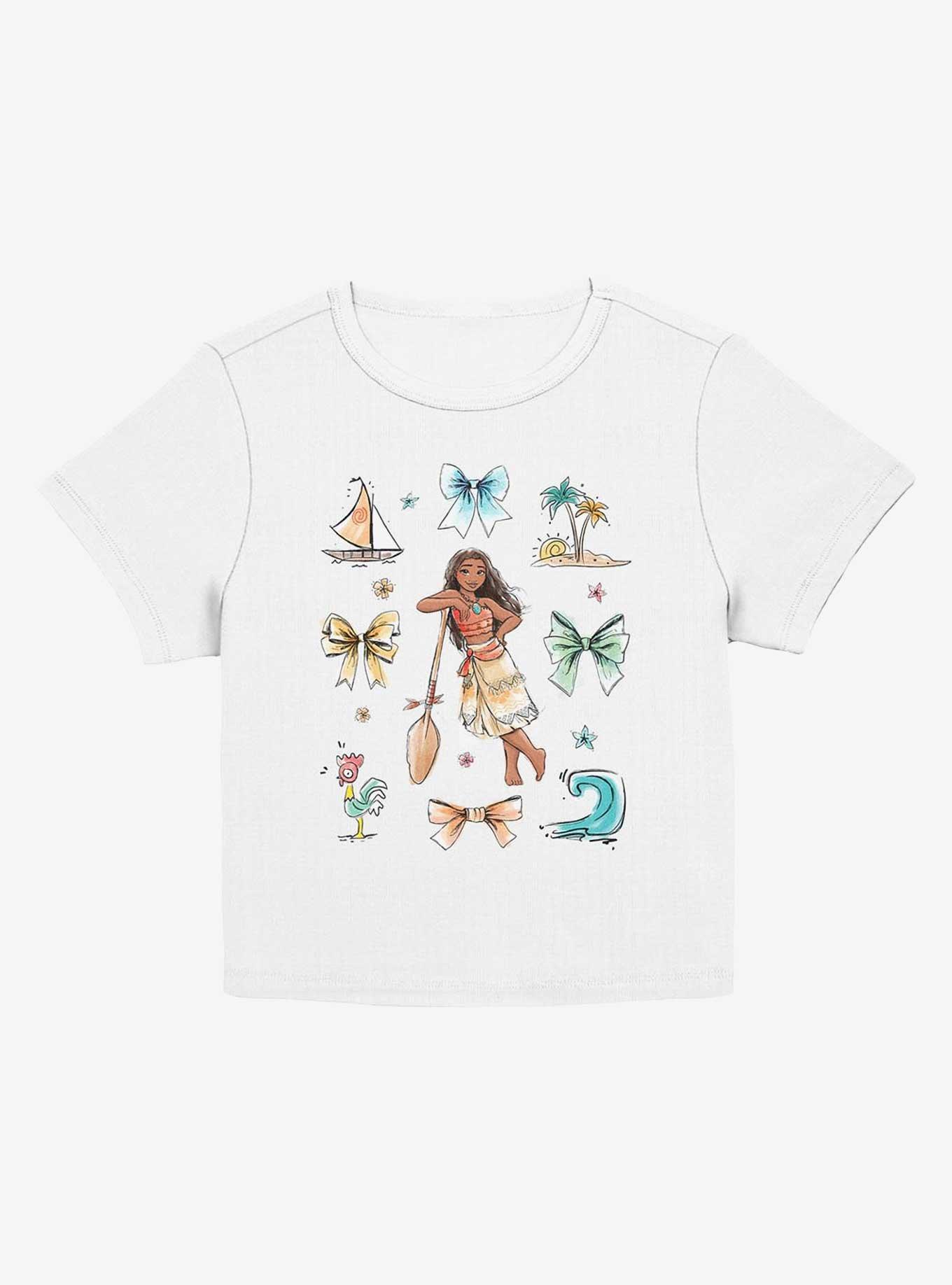 Disney Princesses Moana Bows Girls Baby T-Shirt, EGRET, hi-res
