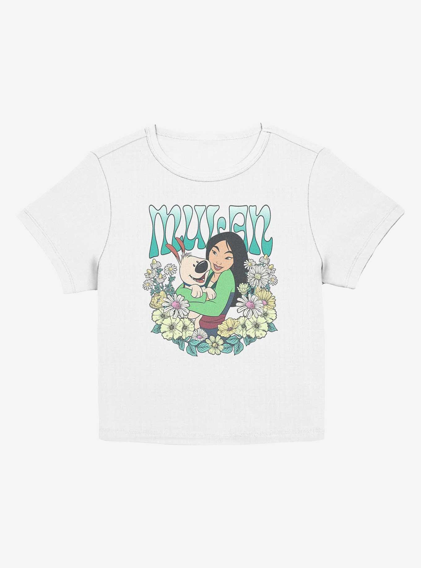 Disney Princesses Mulan Floral Wreath Girls Baby T-Shirt, EGRET, hi-res