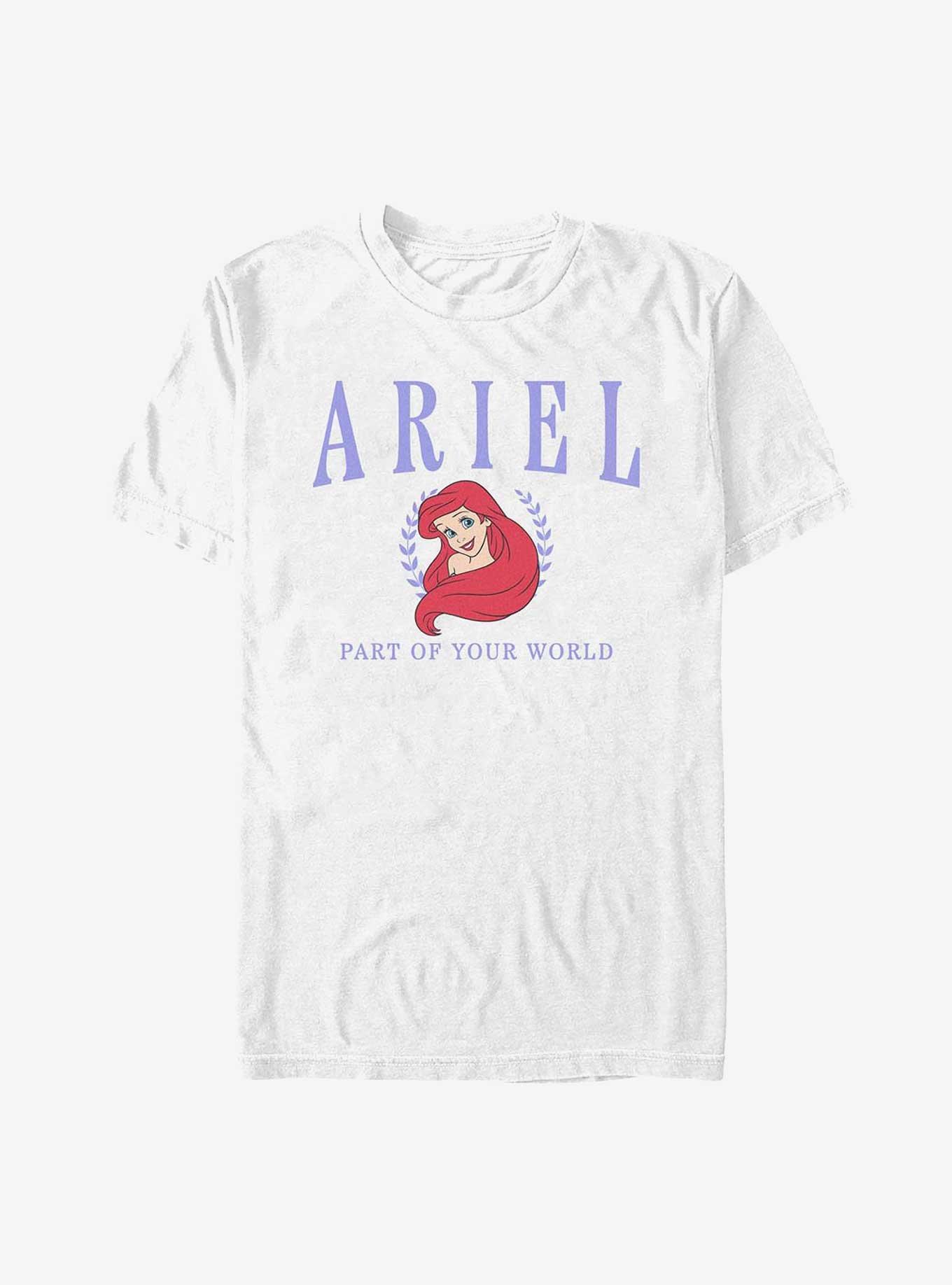 Disney Princesses Ariel Collegiate T-Shirt, WHITE, hi-res