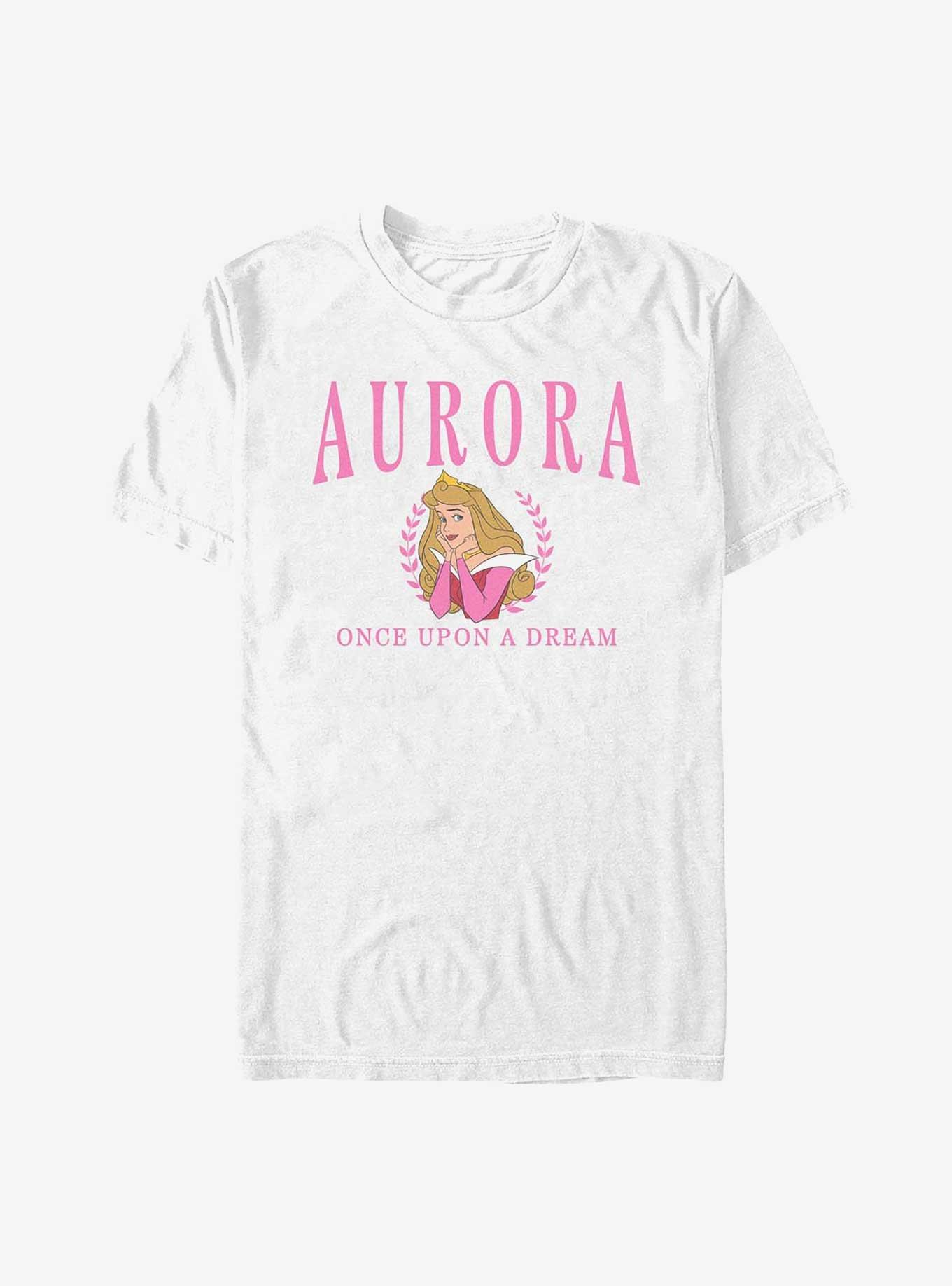 Disney Princesses Aurora Collegiate T-Shirt, WHITE, hi-res