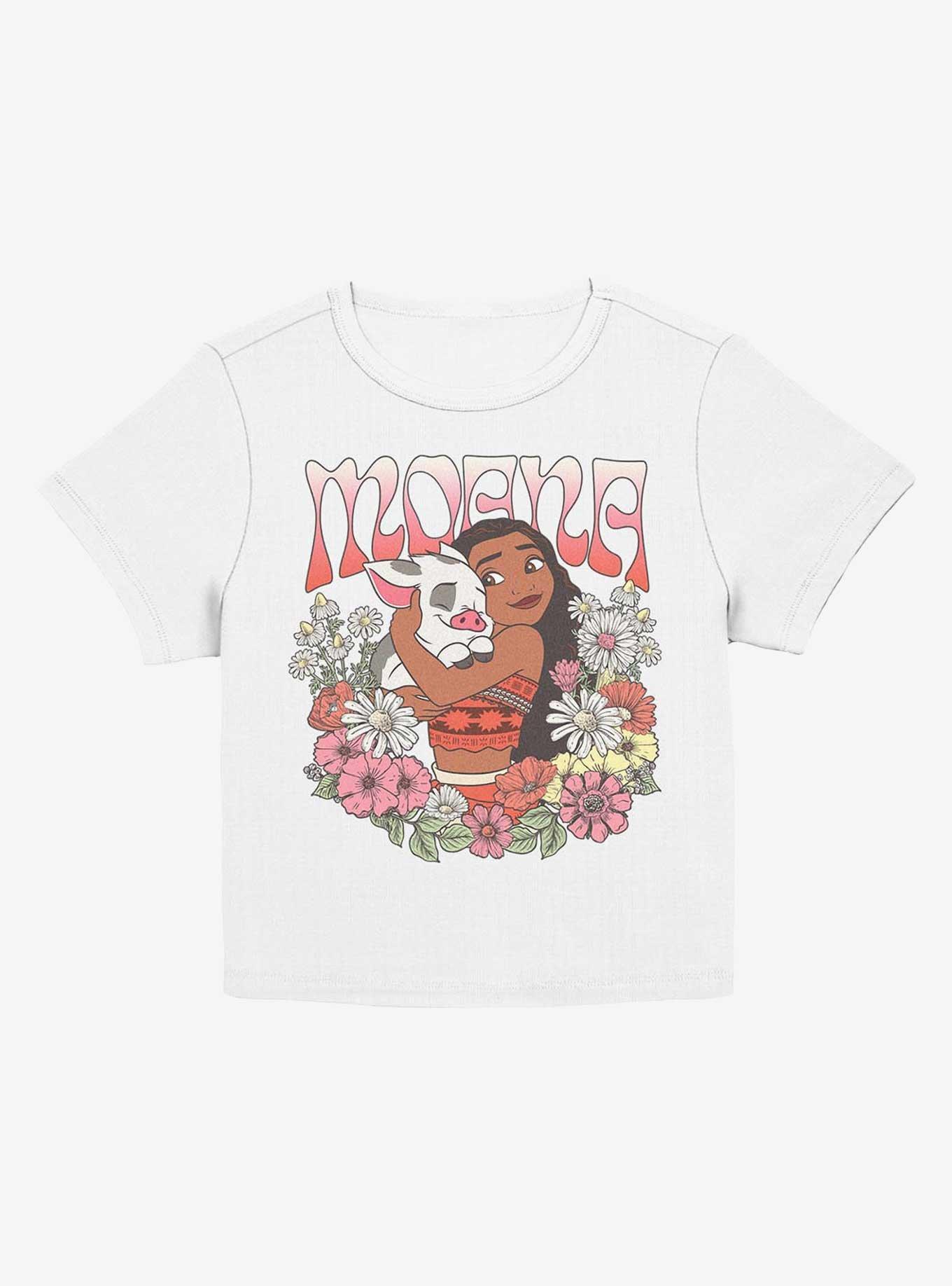 Disney Princesses Moana Floral Wreath Girls Baby T-Shirt, EGRET, hi-res