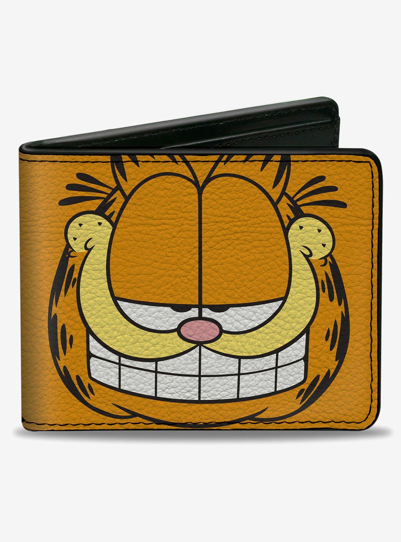Garfield Smiling Face Character Close Up Bifold Wallet, , hi-res