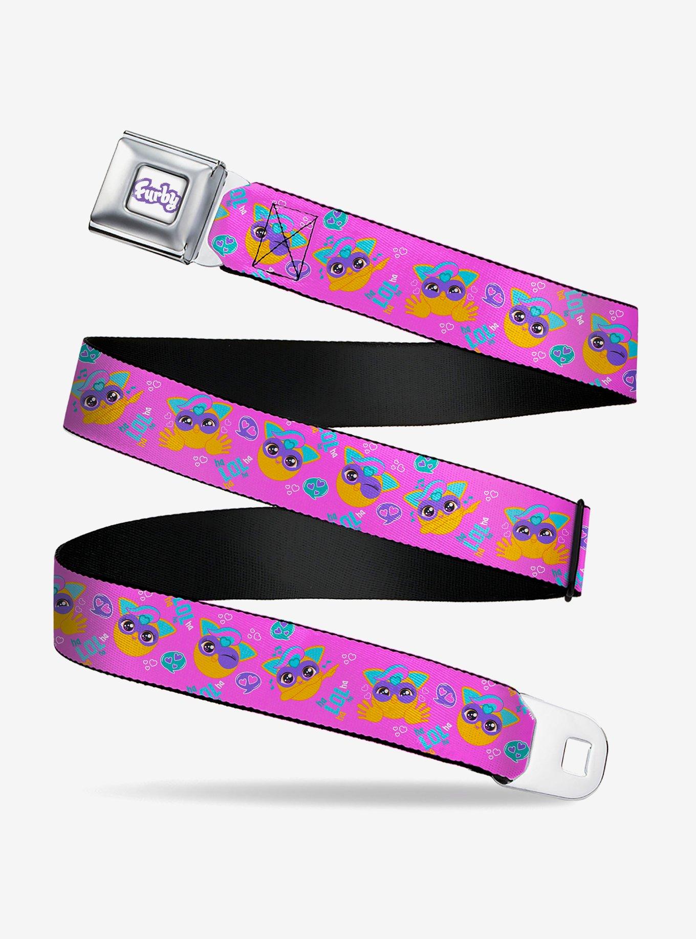 Furby Furbmojis Lol Icons Collage Seatbelt Buckle Belt, MULTI, hi-res
