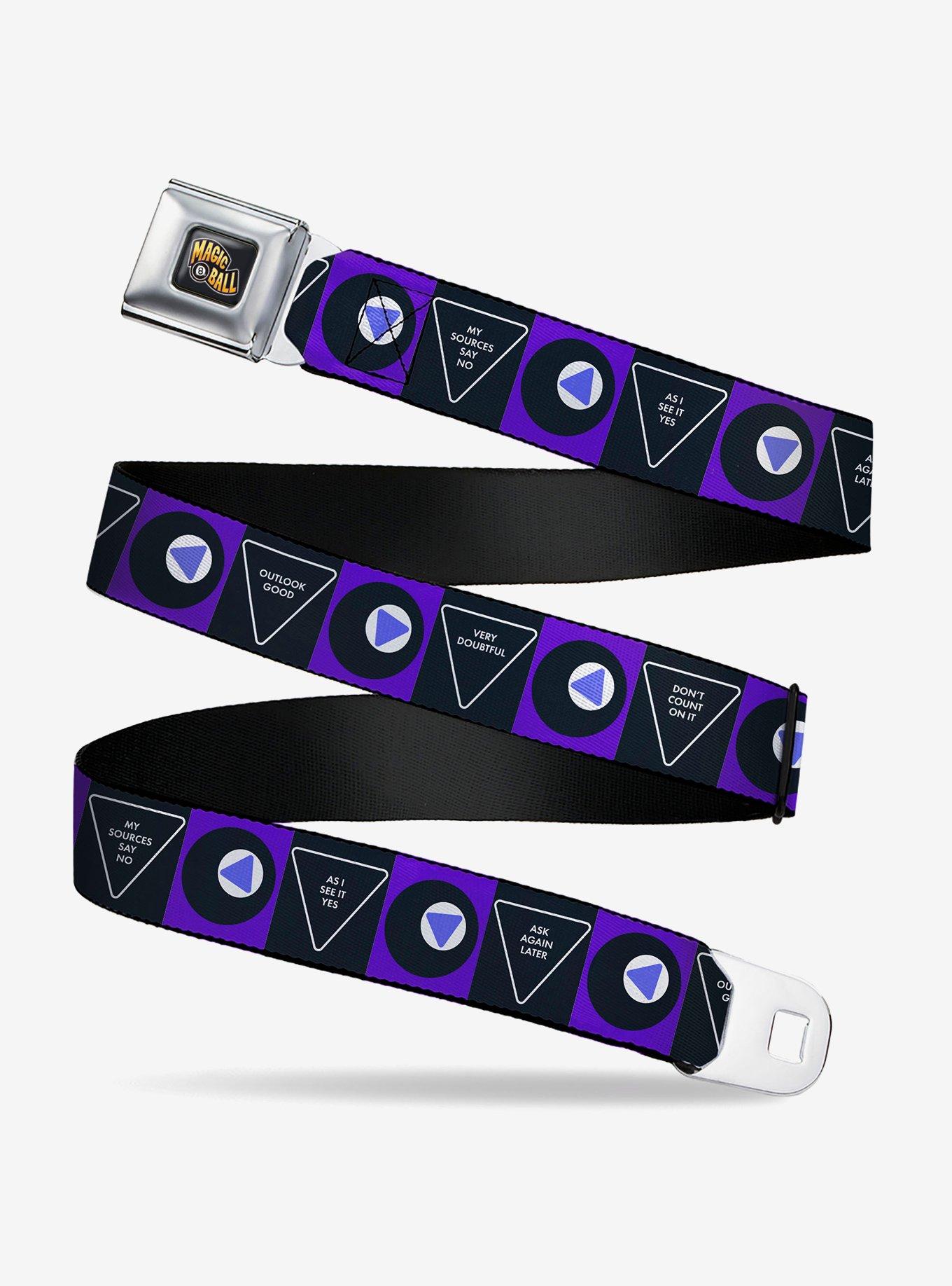 Magic 8 Ball Answers and Ball Blocks Seatbelt Buckle Belt, MULTI, hi-res