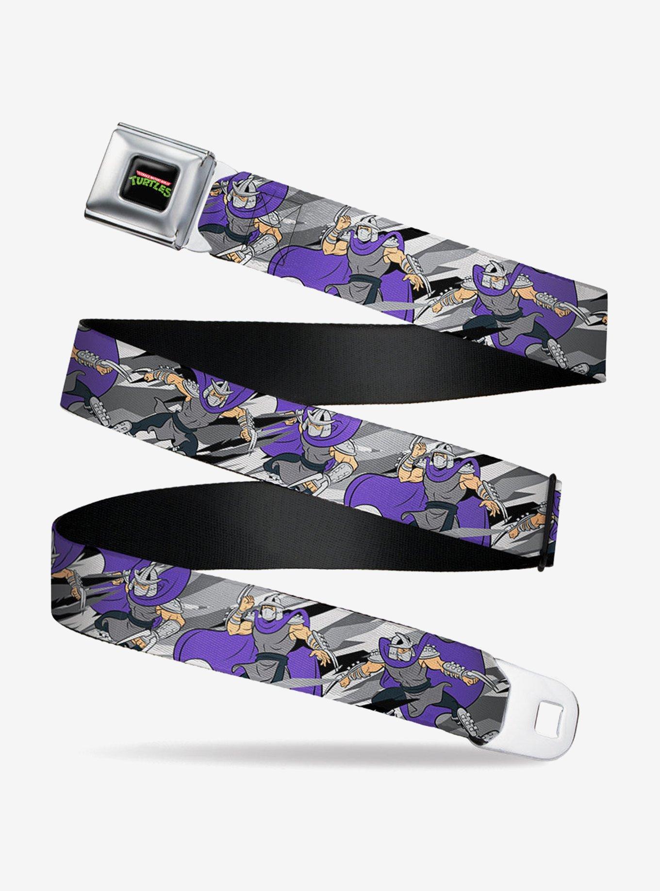 Teenage Mutant Ninja Turtles Shredder Poses Seatbelt Buckle Belt, GREY, hi-res