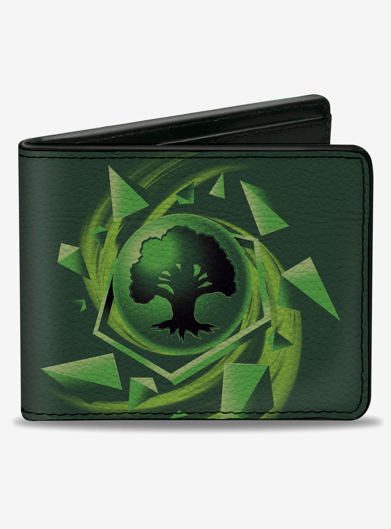 Magic: The Gathering Green Mana Tree Icon and Logo Bifold Wallet, , hi-res