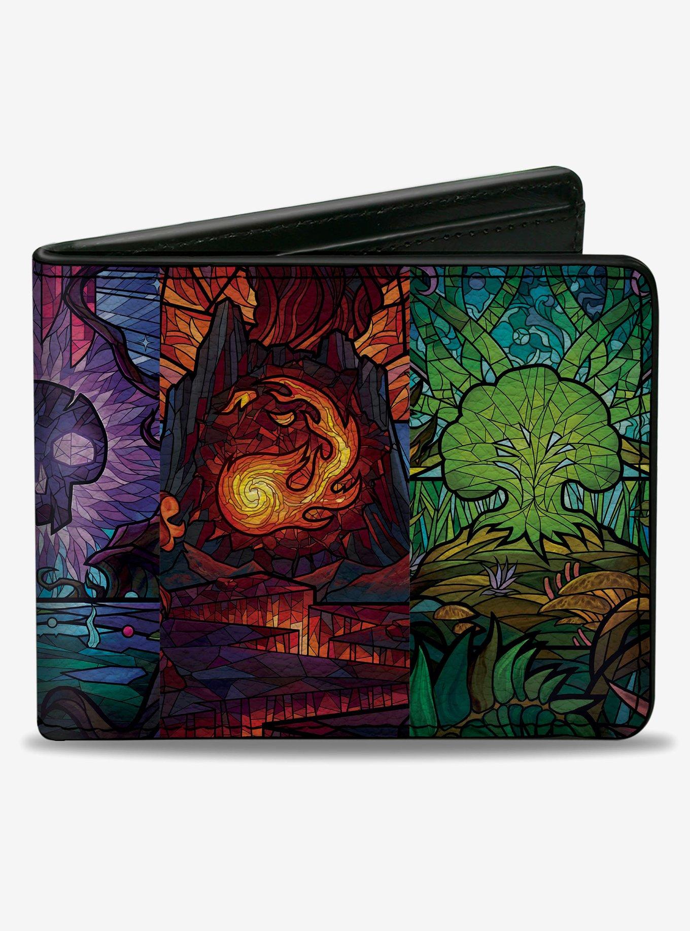Magic: The Gathering Stained Glass Mana Symbols Bifold Wallet, , hi-res