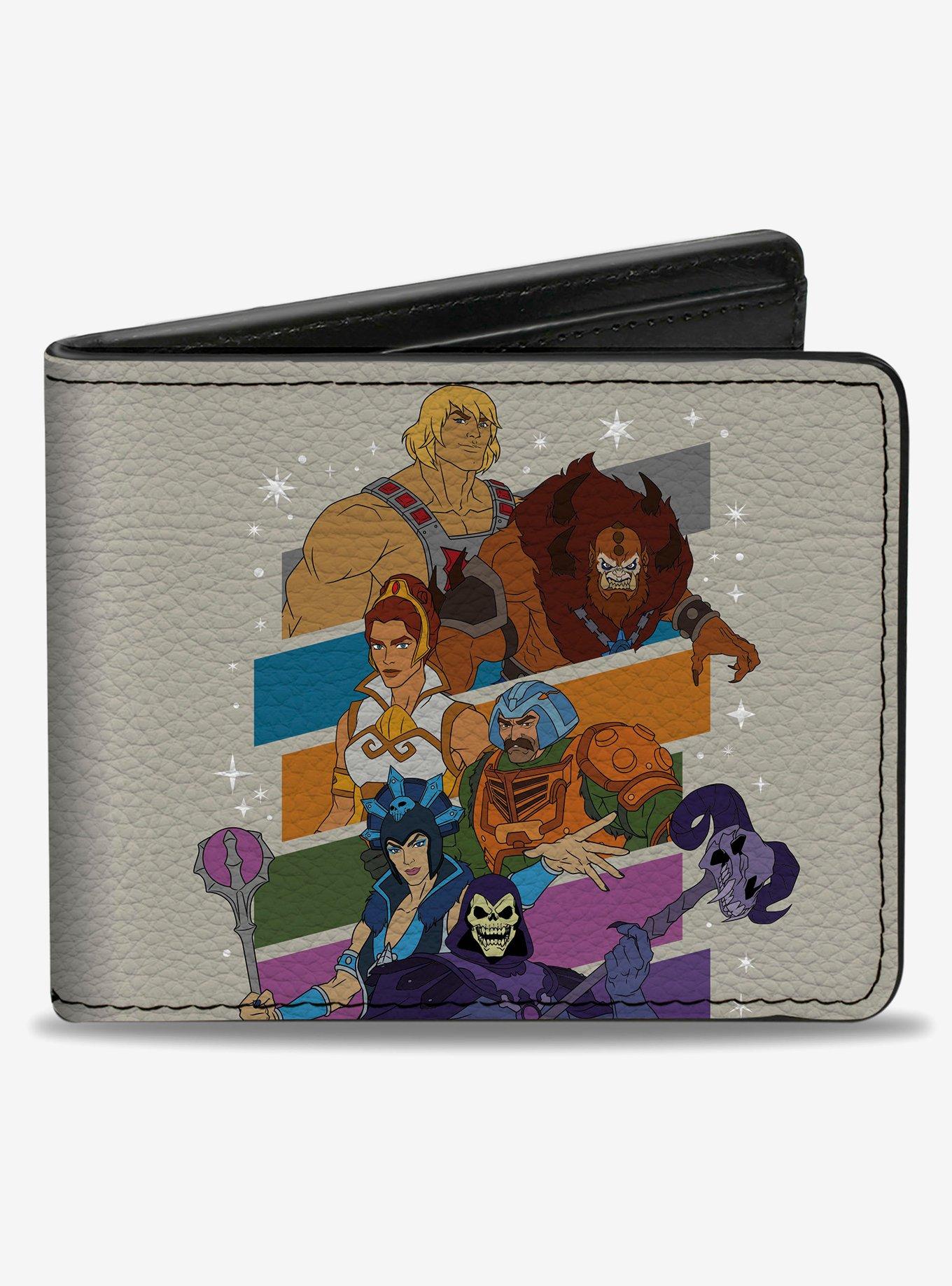 Masters of the Universe Character Stripe Poses Bifold Wallet, , hi-res