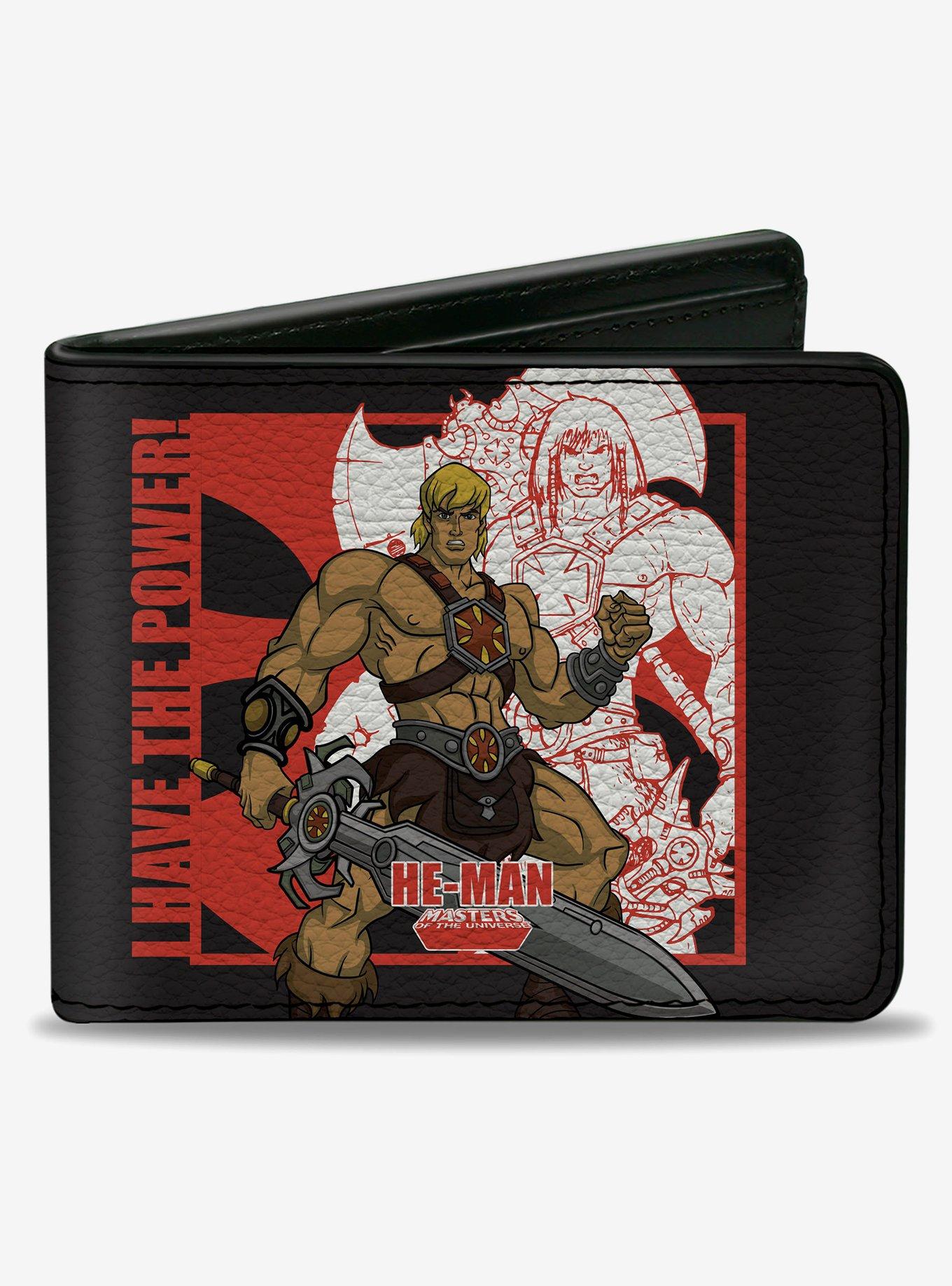 Masters of the Universe He-Man and Skeletor Pose and Quotes Bifold Wallet, , hi-res