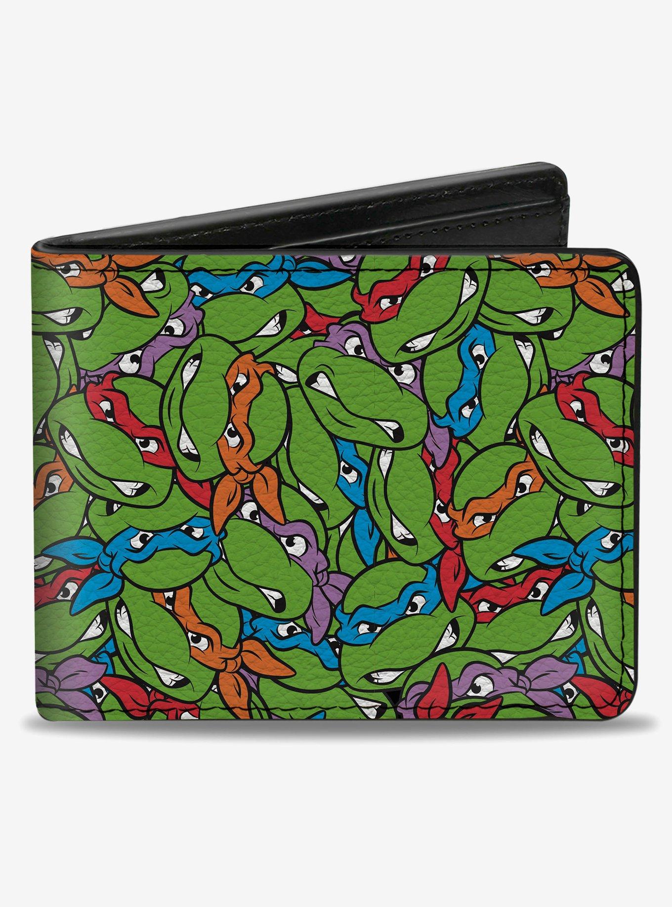 Teenage Mutant Ninja Turtles Faces Stacked Bifold Wallet, , hi-res
