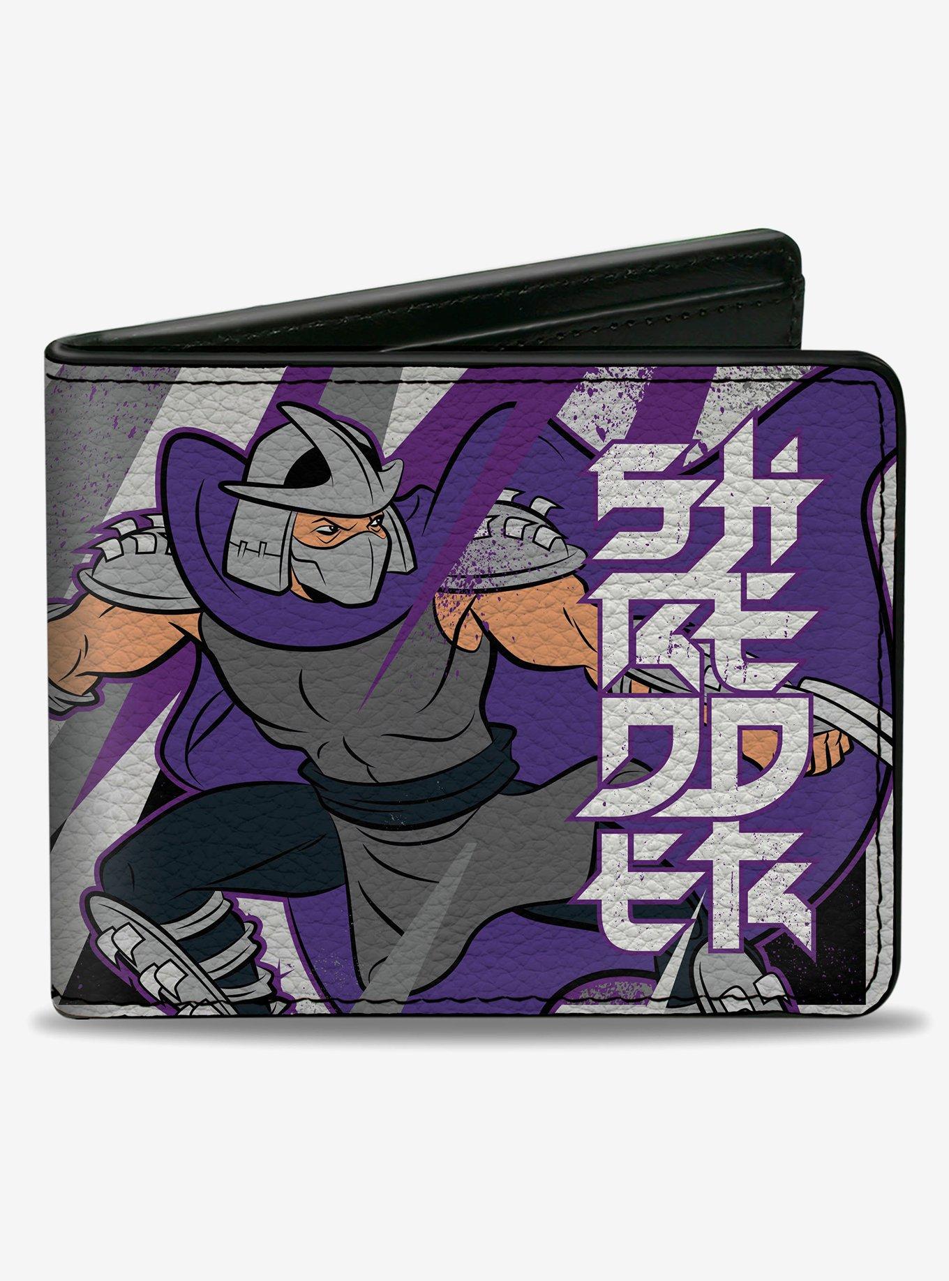 Teenage Mutant Ninja Turtles Shredder Action Pose and Text Bifold Wallet, , hi-res