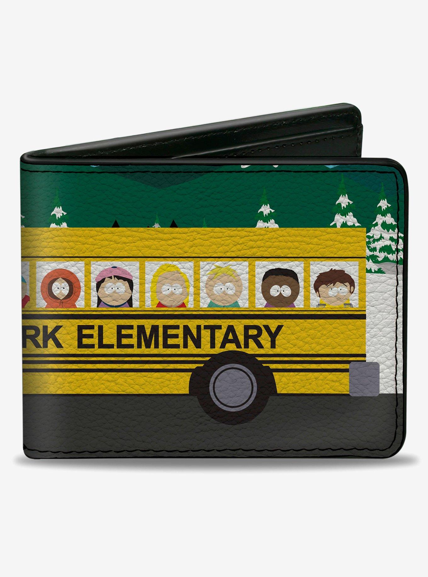 South Park Elementary School Bus Character Group Scene Bifold Wallet, , hi-res