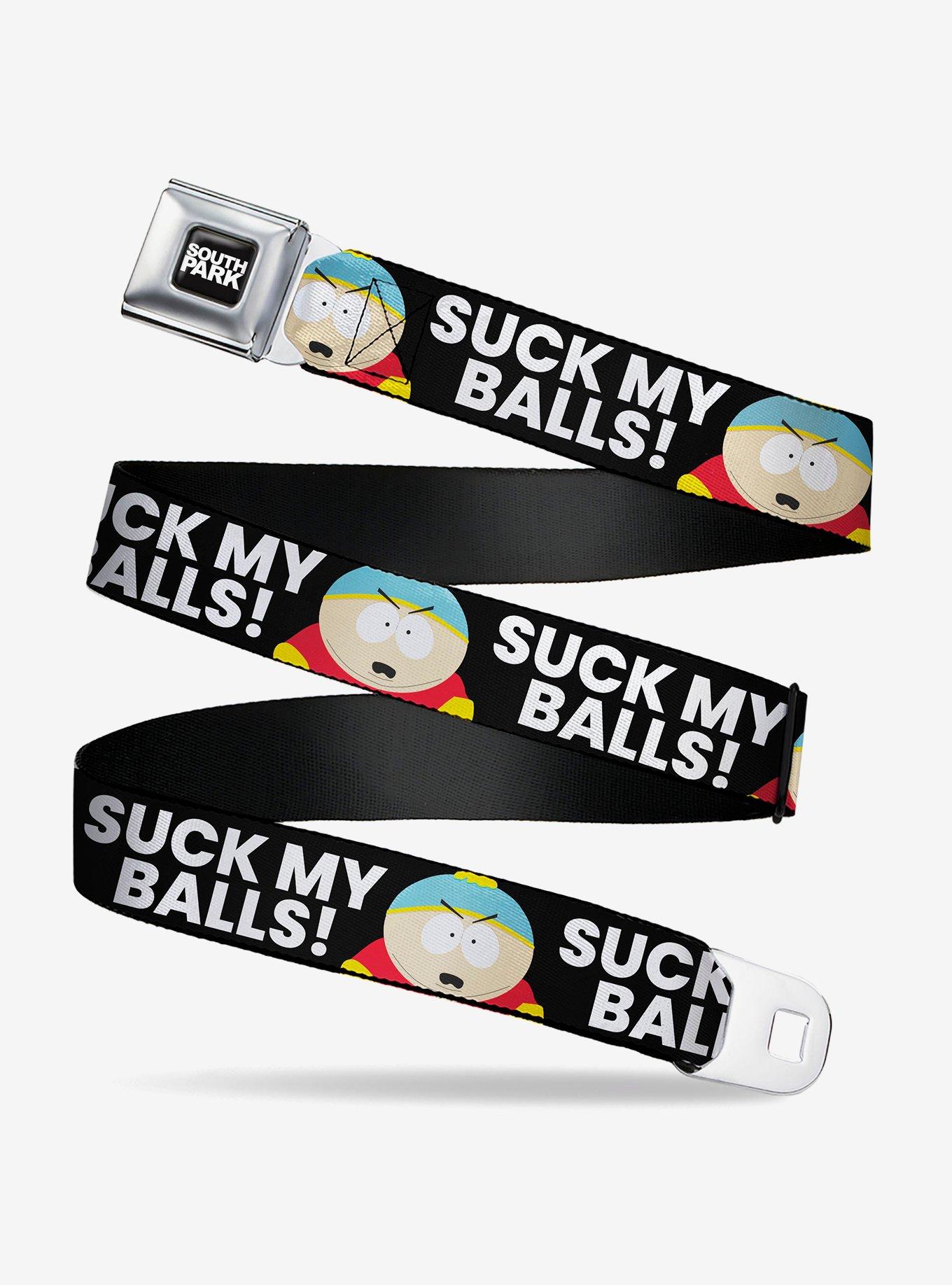 South Park Cartman Suck My Balls Pose Seatbelt Buckle Belt, MULTI, hi-res
