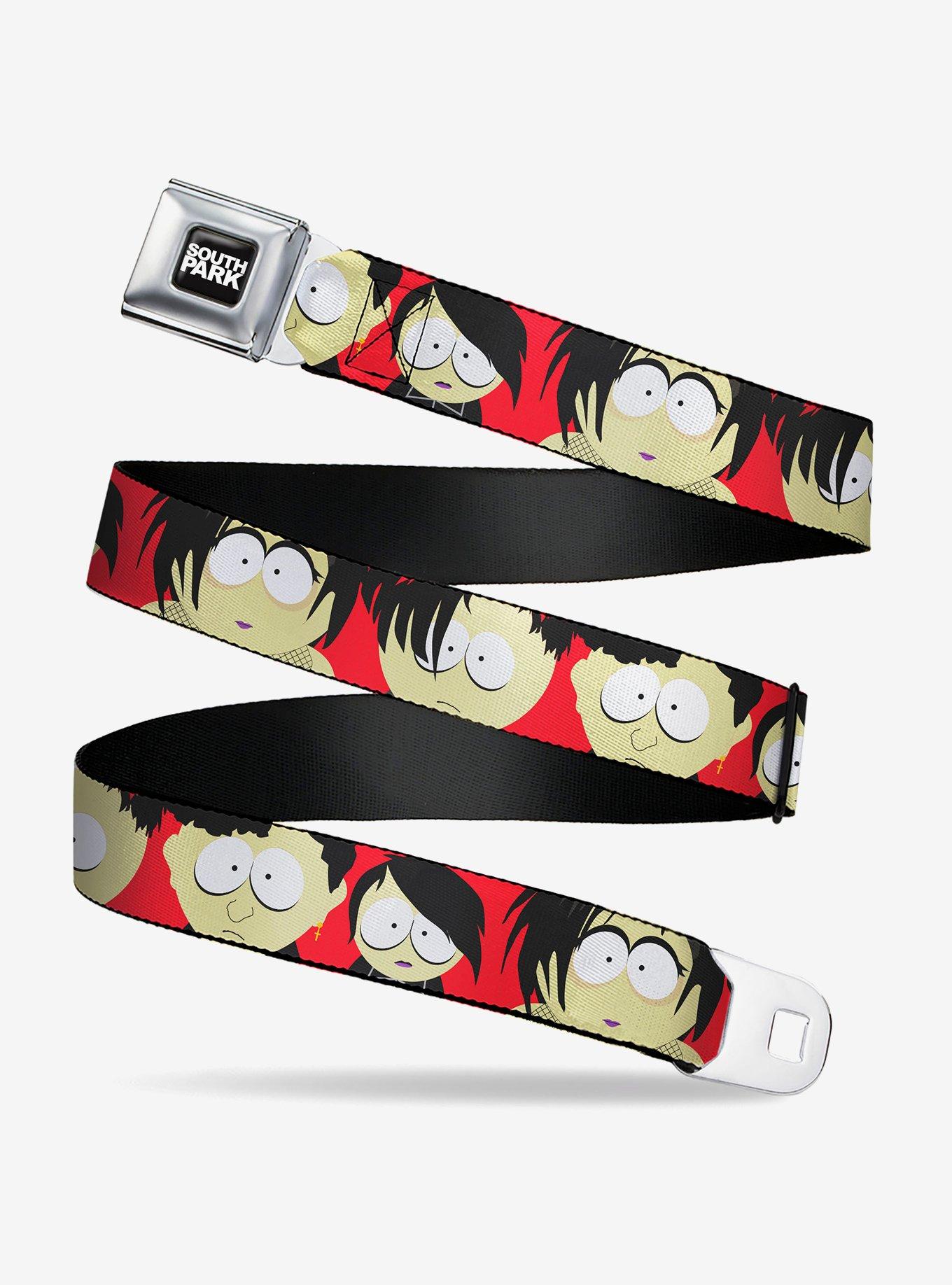 South Park Goth Kids Expressions Seatbelt Buckle Belt, , hi-res