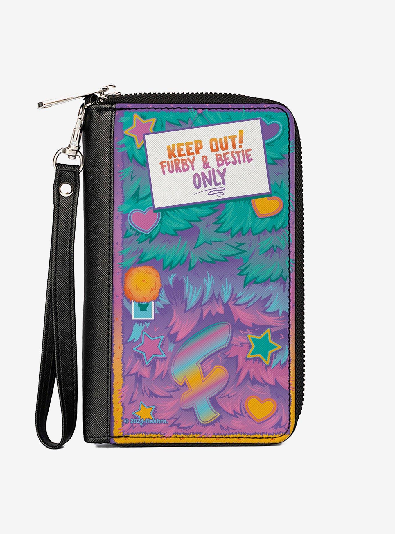 Furby Keep Out Furby & Bestie Only Fur Icons Zip Around Wallet, , hi-res