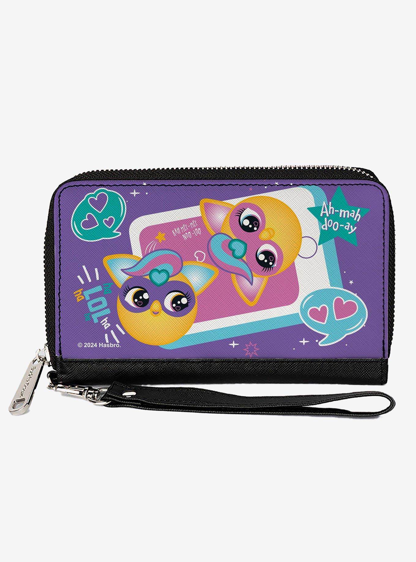 Furby Furbmoji Bffs Pose and Quotes Zip Around Wallet, , hi-res