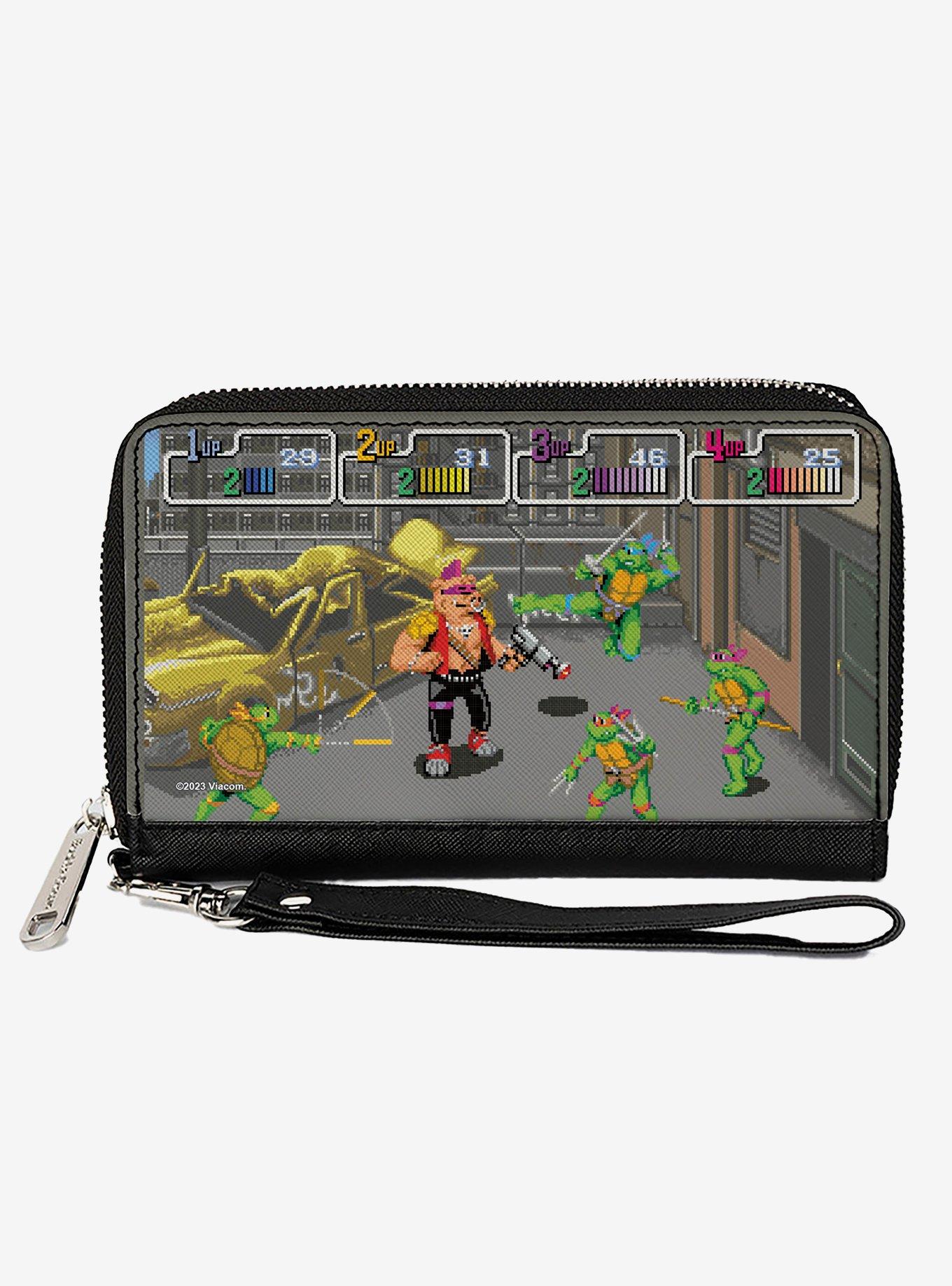 Teenage Mutant Ninja Turtles and Bebop Arcade Battle Scene Zip Around Wallet, , hi-res
