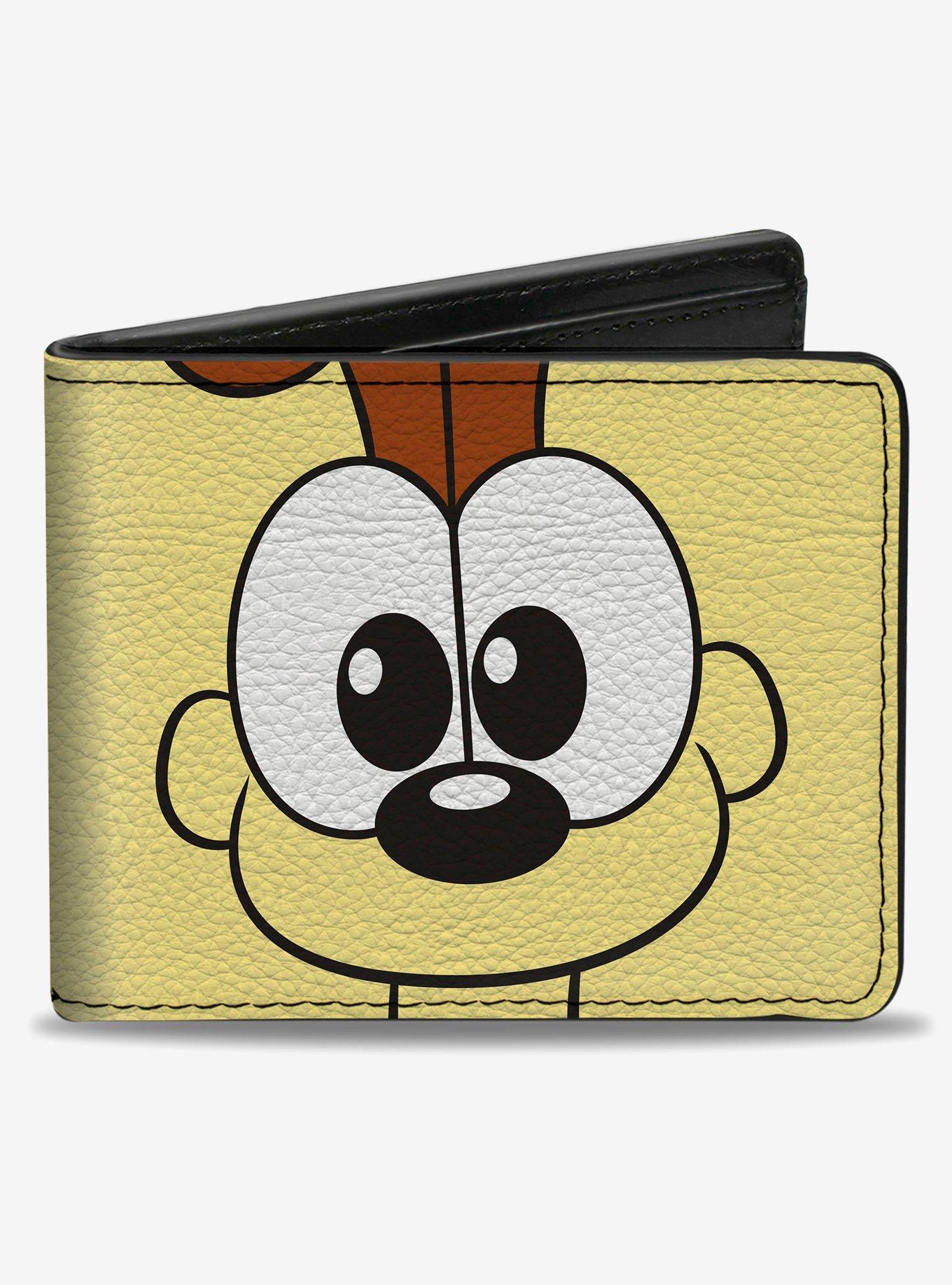 Garfield Odie Face Character Close Up Bifold Wallet, , hi-res