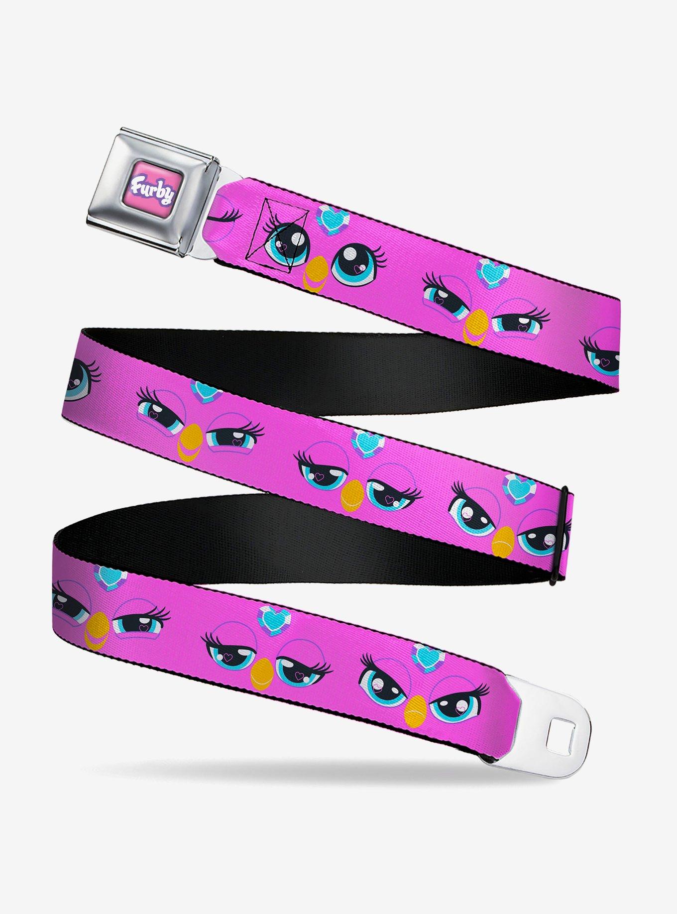 Furby Purple Eye Expressions Close Up Seatbelt Buckle Belt, , hi-res