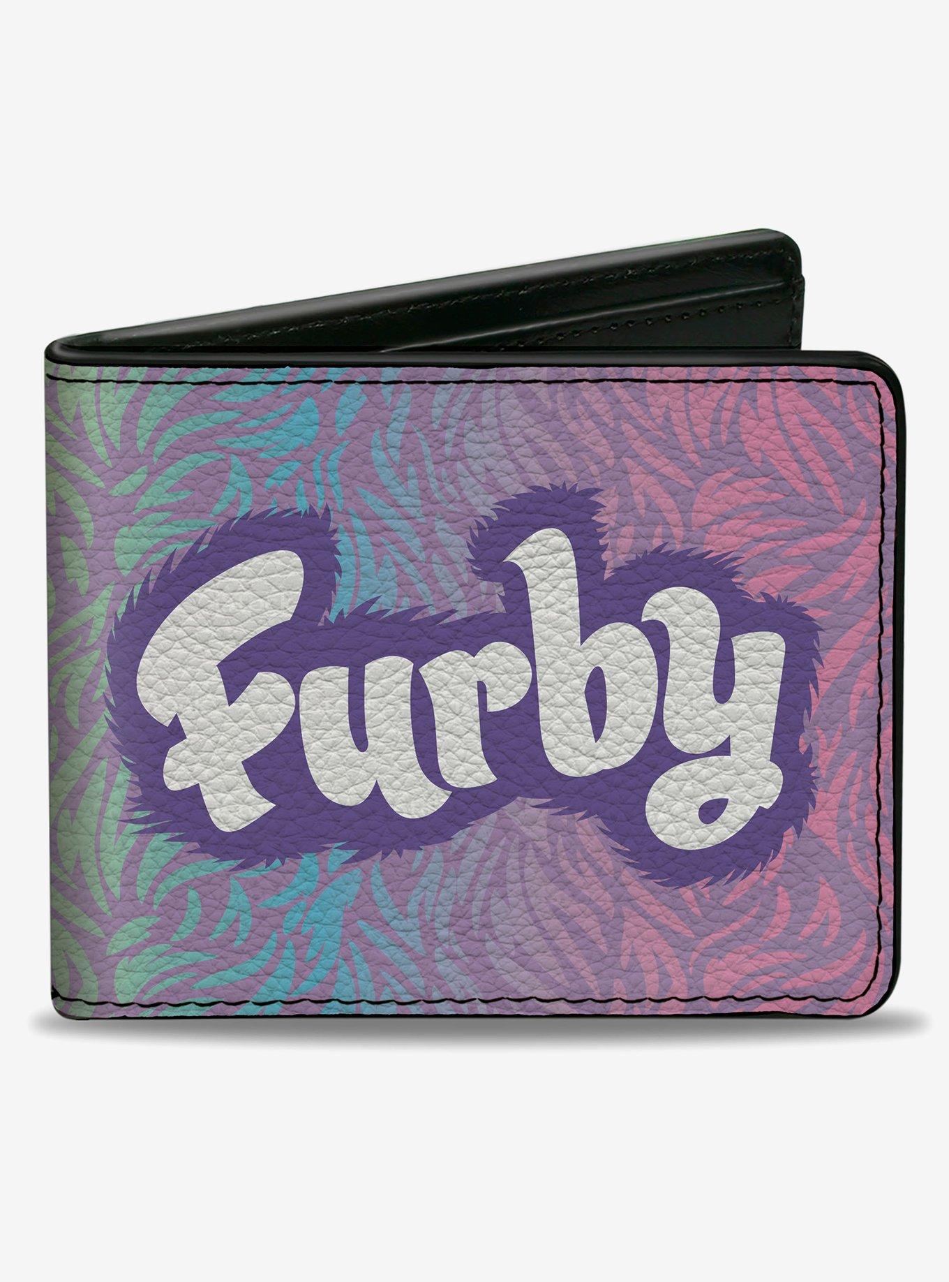 Furby Title Logo Fur Print Multi Bifold Wallet, , hi-res