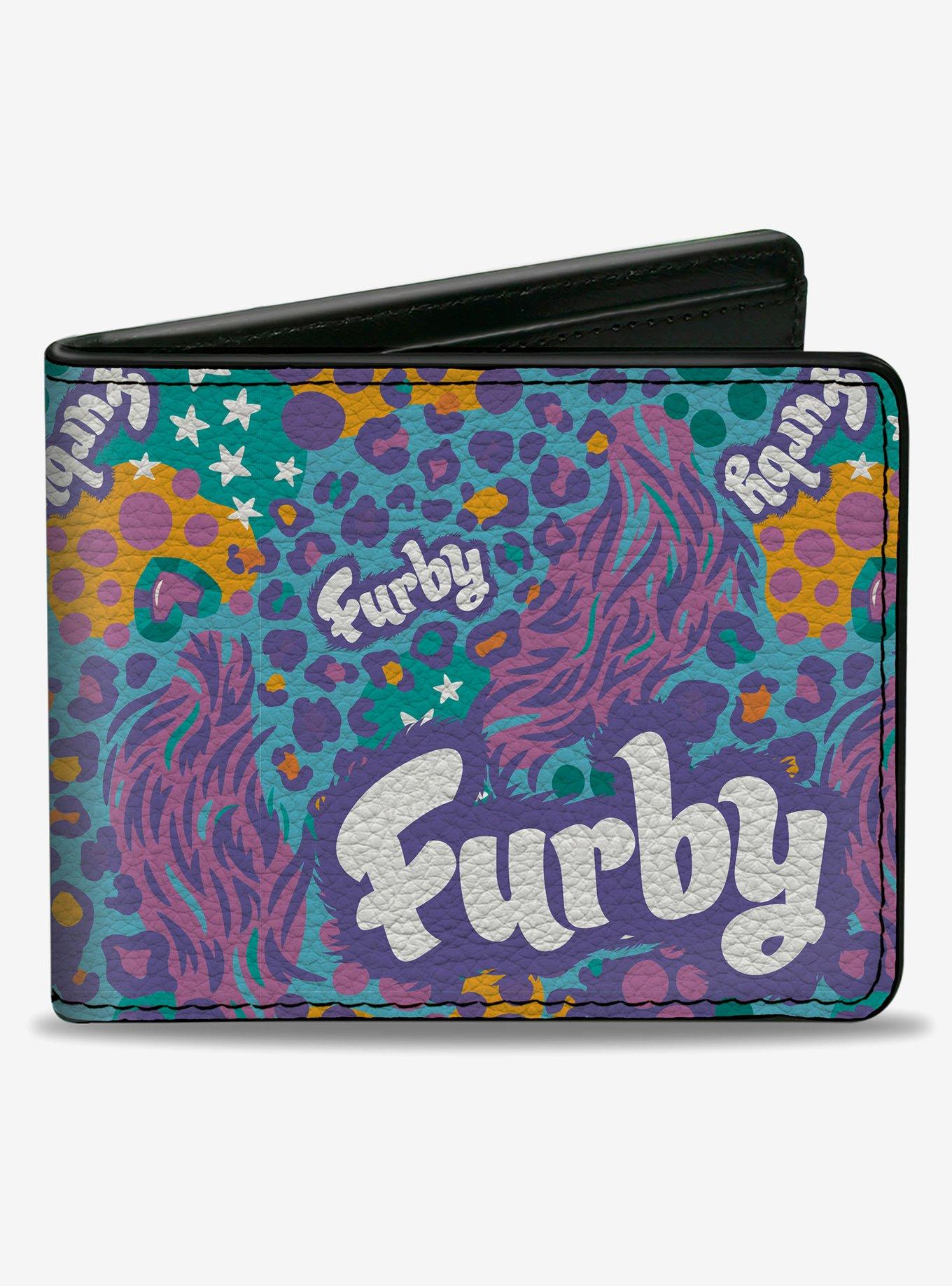 Furby Title Logo Fur Print Bifold Wallet, , hi-res