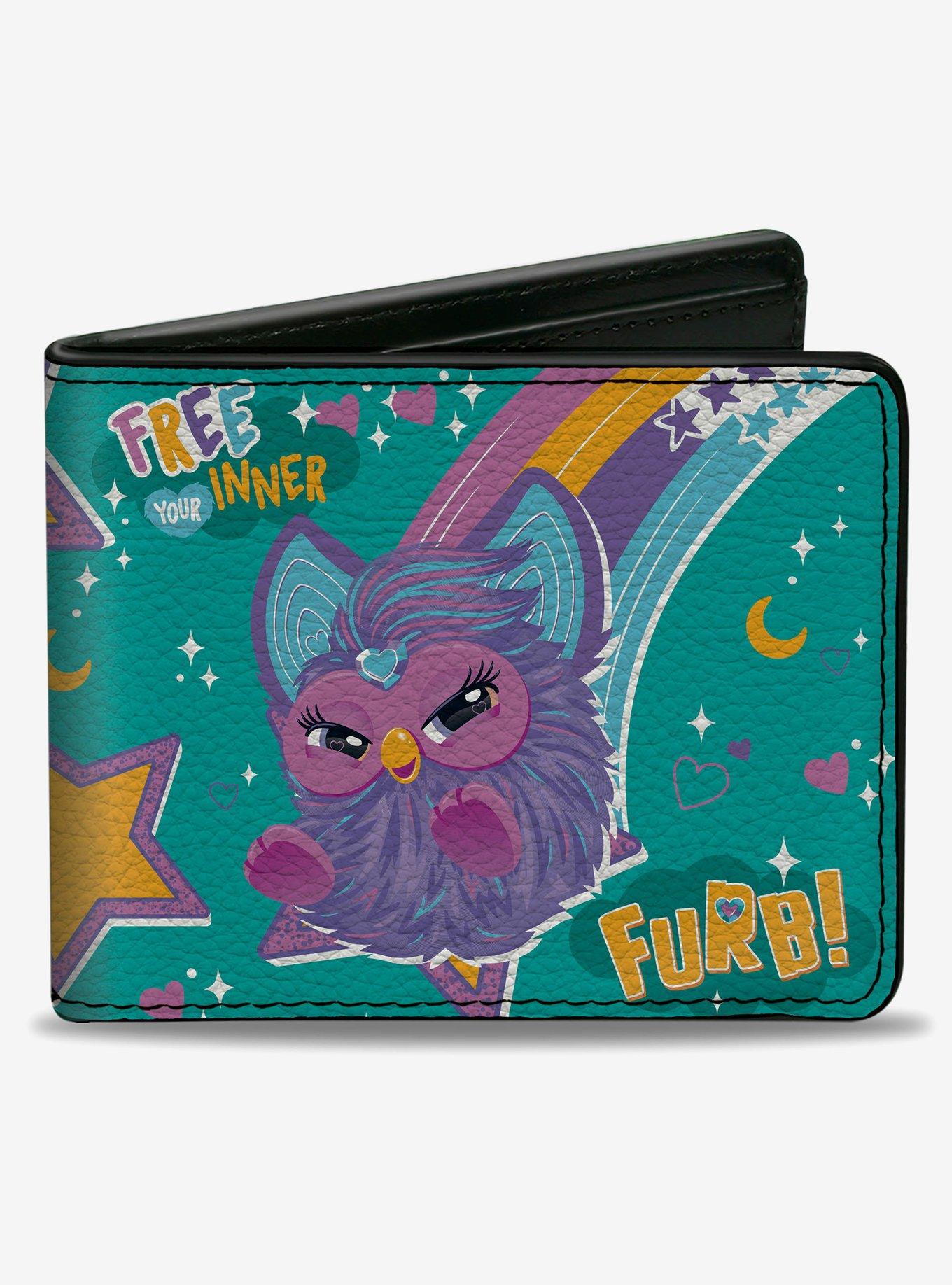 Furby Purple Furby Free Your Inner Furb Rainbow Bifold Wallet, , hi-res