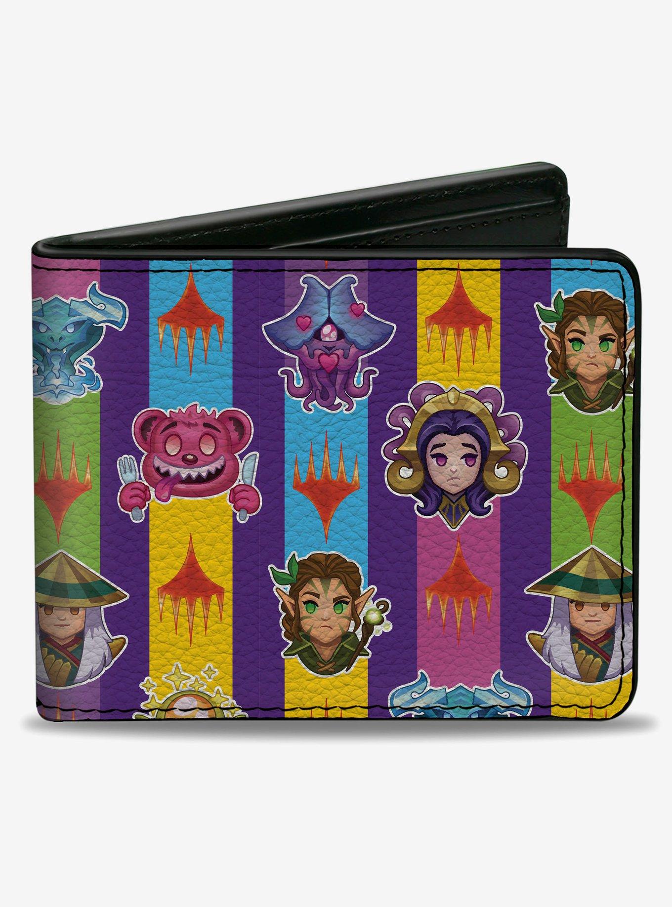 Magic: The Gathering Chibi Planeswalkers and Icons Stripe Bifold Wallet, , hi-res