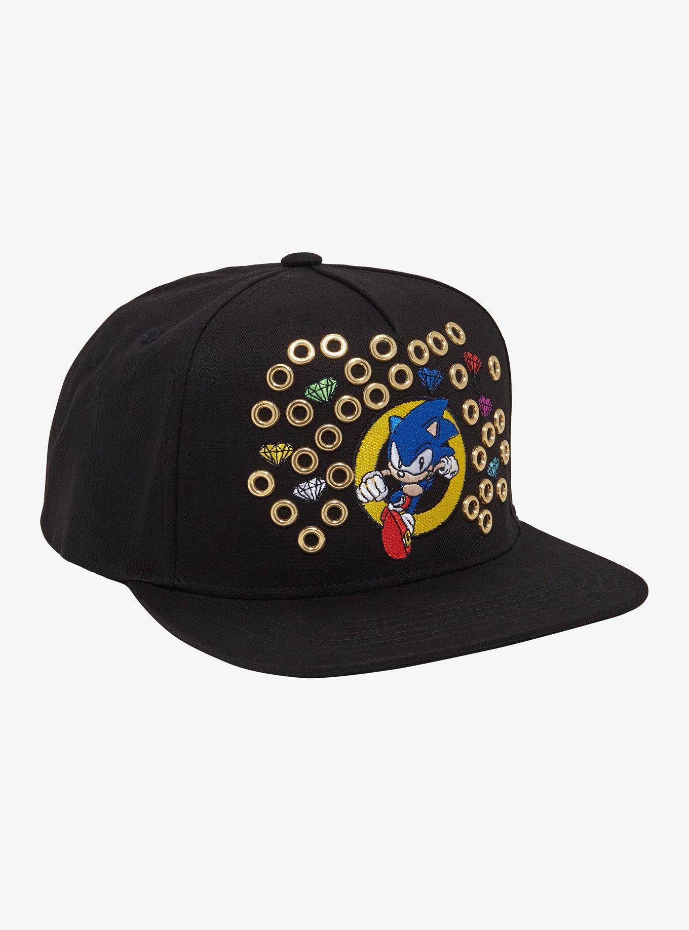 Sonic The Hedgehog Gold Rings Snapback Hat, , hi-res
