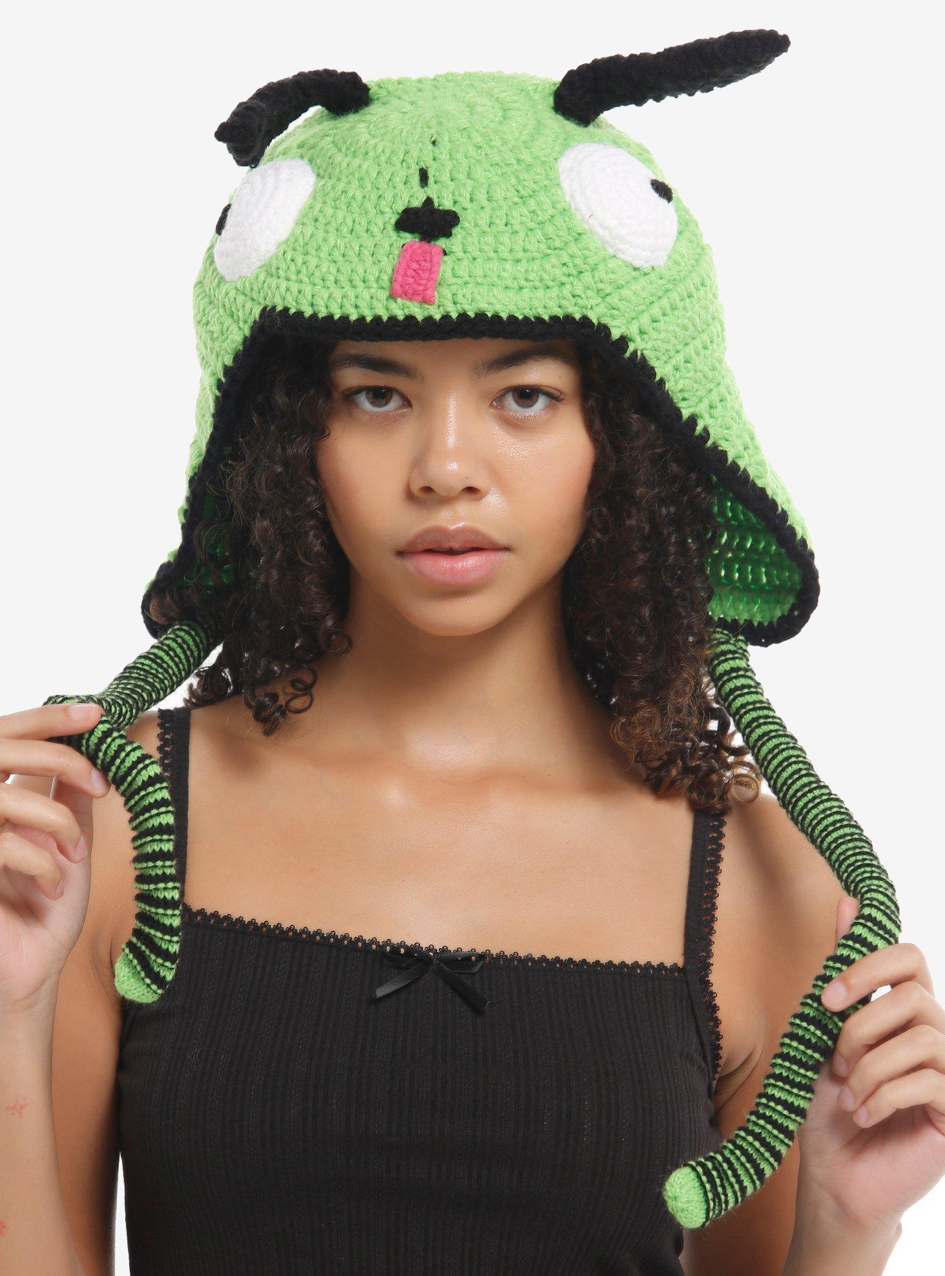 Invader Zim GIR Knit Tassel Beanie, , hi-res