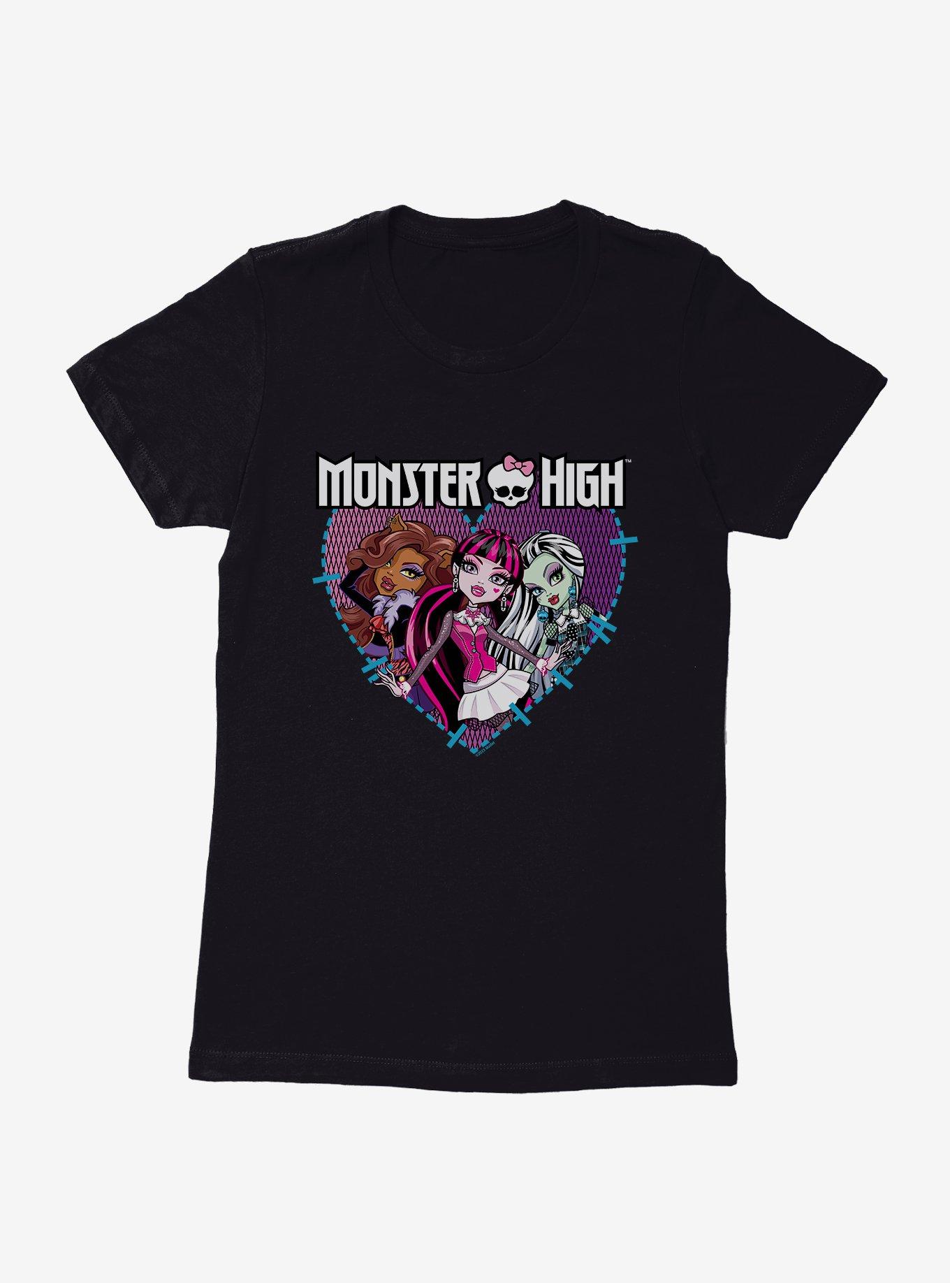 Monster High Stitched Heart Group Pose Womens T-Shirt, , hi-res