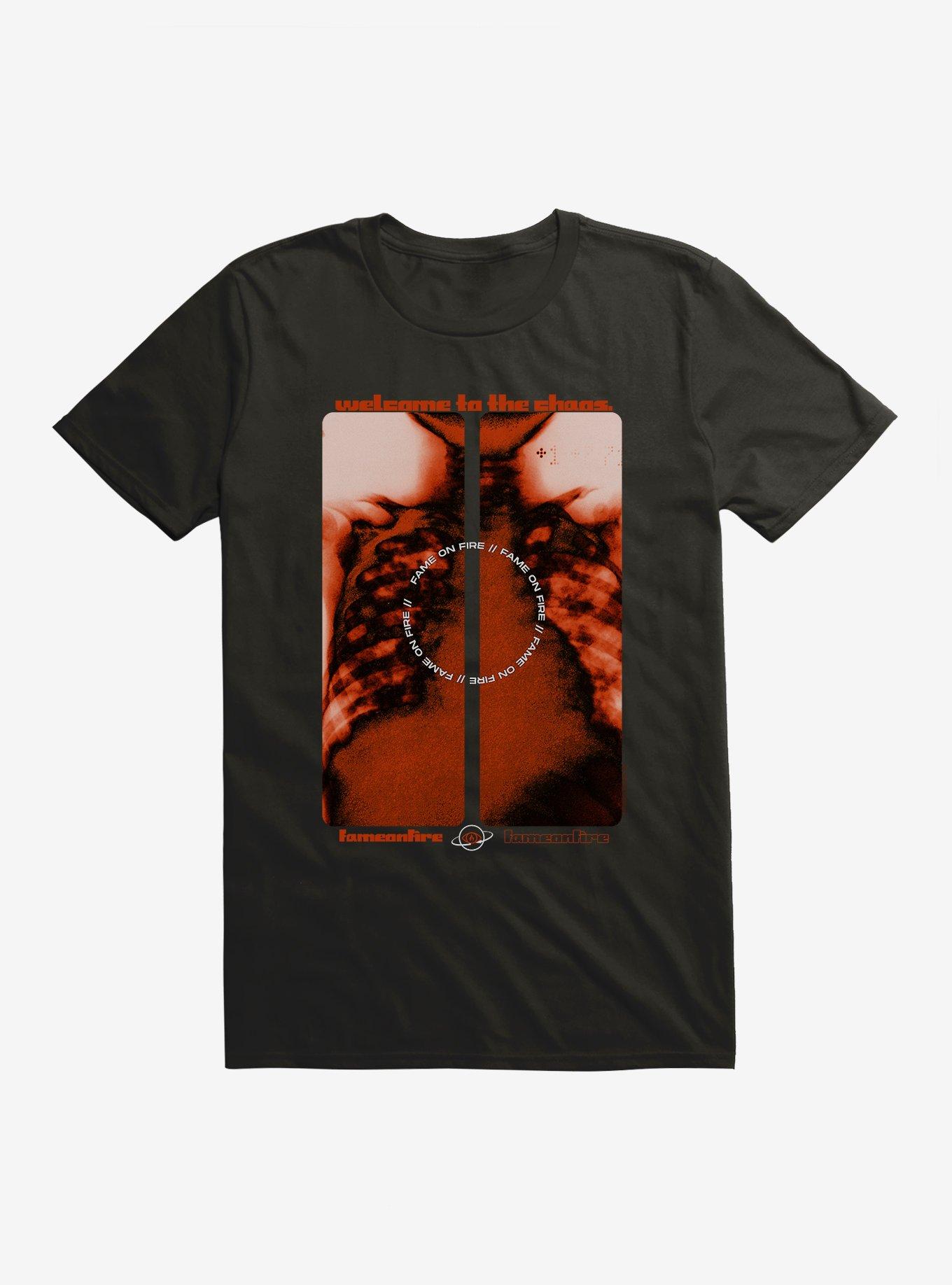 Fame On Fire X-Ray Welcome To The Chaos T-Shirt, BLACK, hi-res