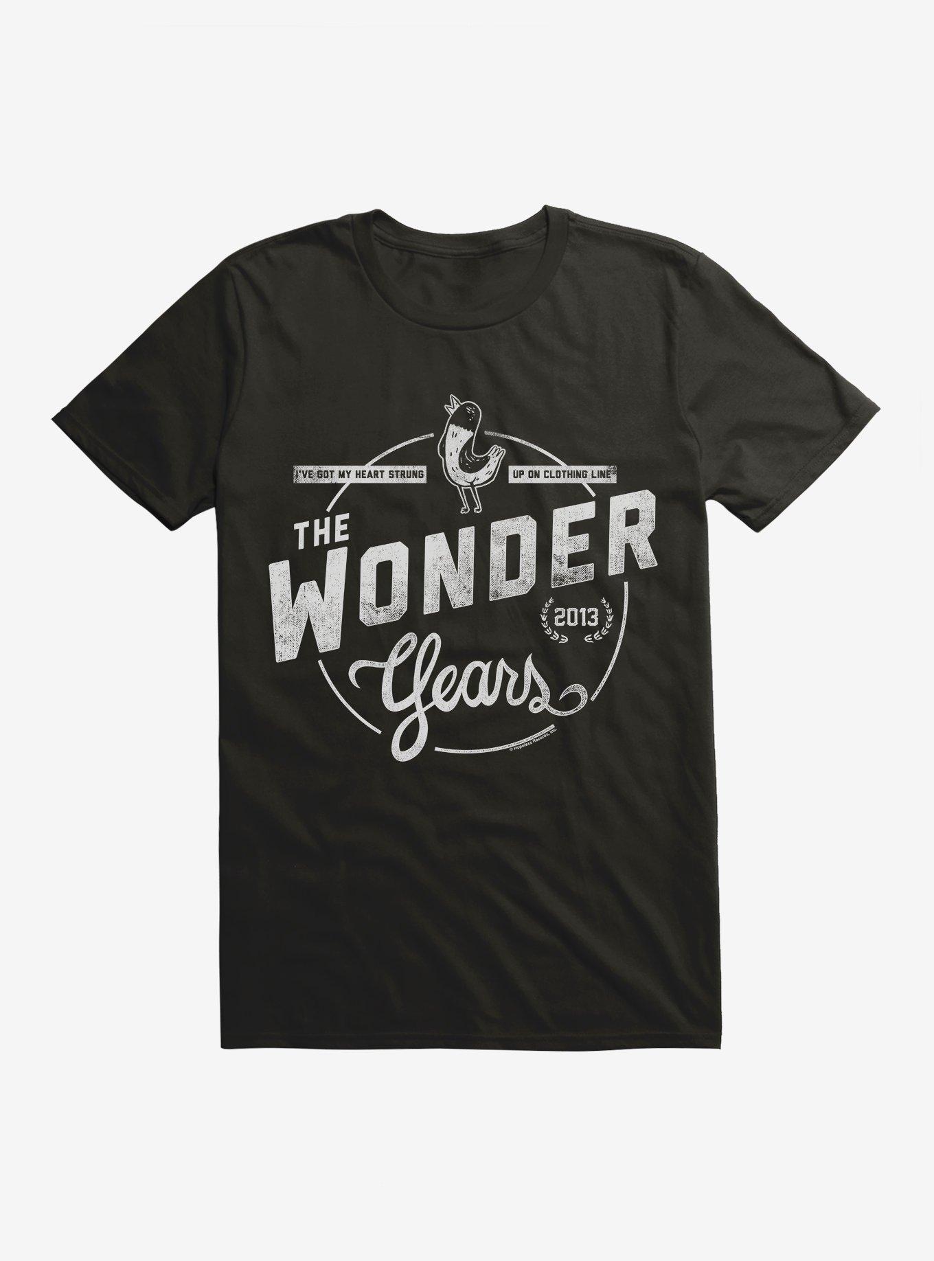The Wonder Years Heart Strung Up On A Clothing Line T-Shirt, BLACK, hi-res