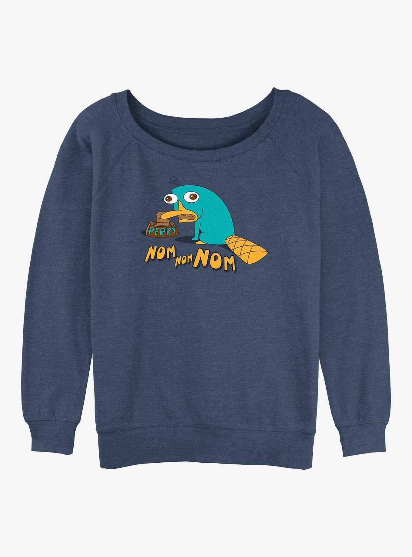 Phineas And Ferb Num Nums Girls Slouchy Sweatshirt, , hi-res