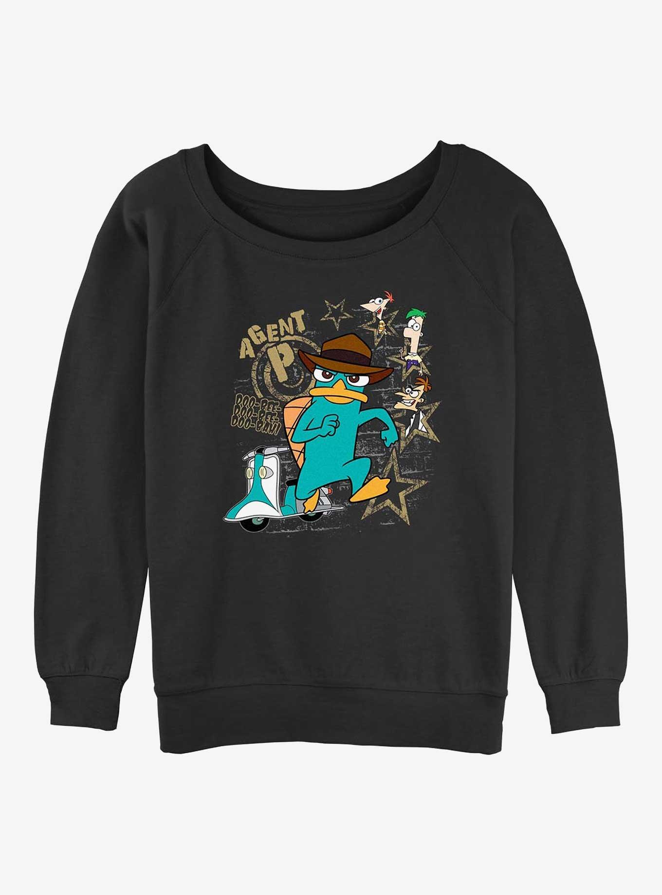 Phineas And Ferb The Neighbors Girls Slouchy Sweatshirt, , hi-res