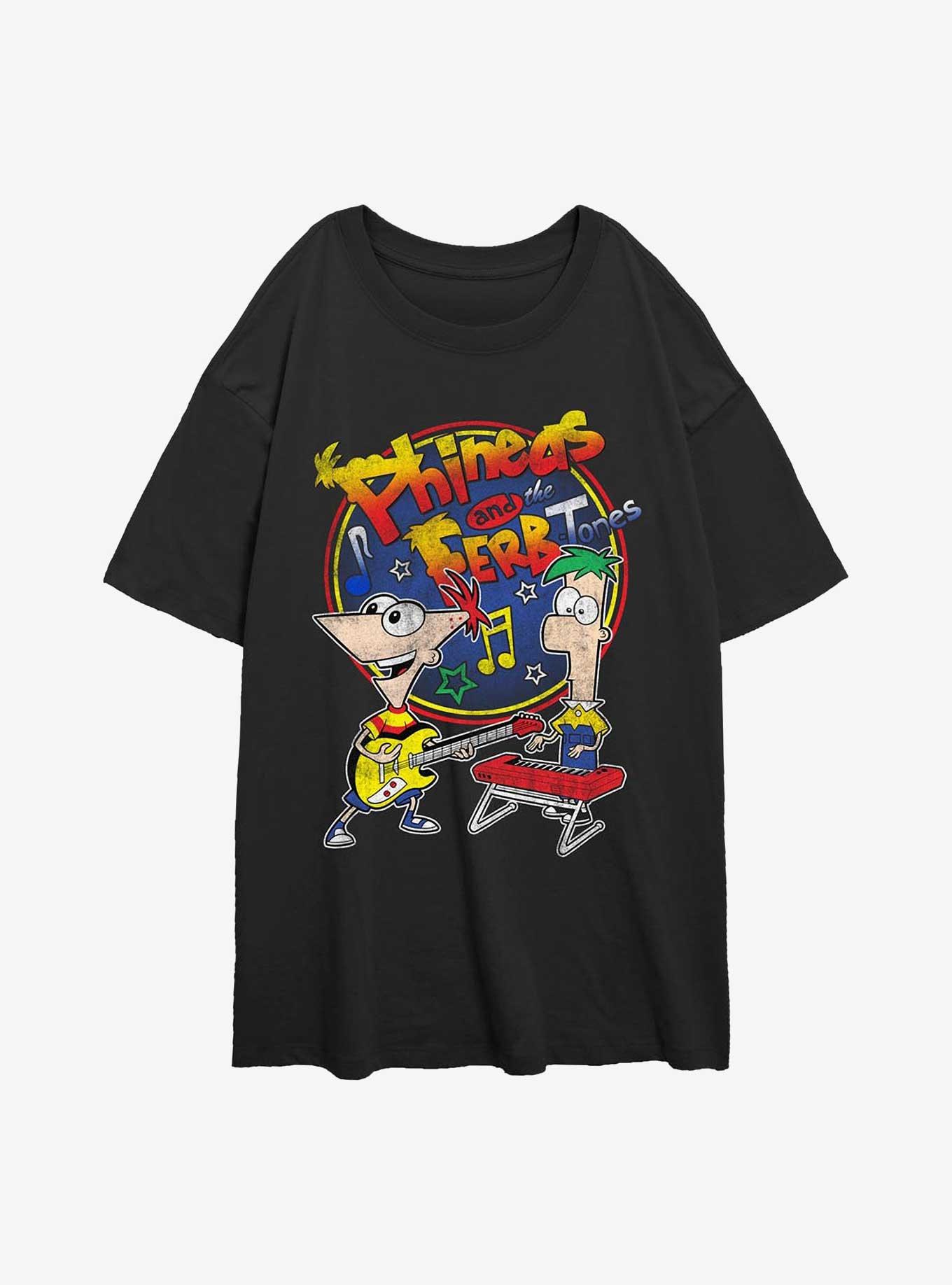 Phineas And Ferb Ferb Tones Reunion Girls Oversized T-Shirt, , hi-res