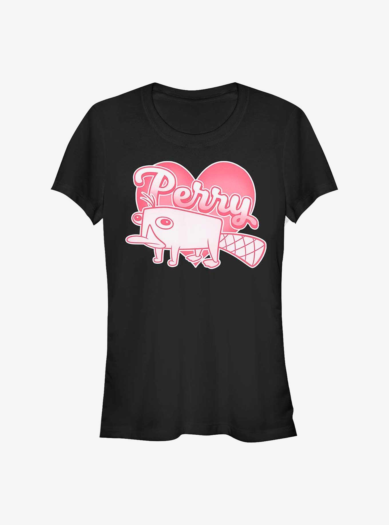 Phineas And Ferb Platypus Love Girls T-Shirt, BLACK, hi-res