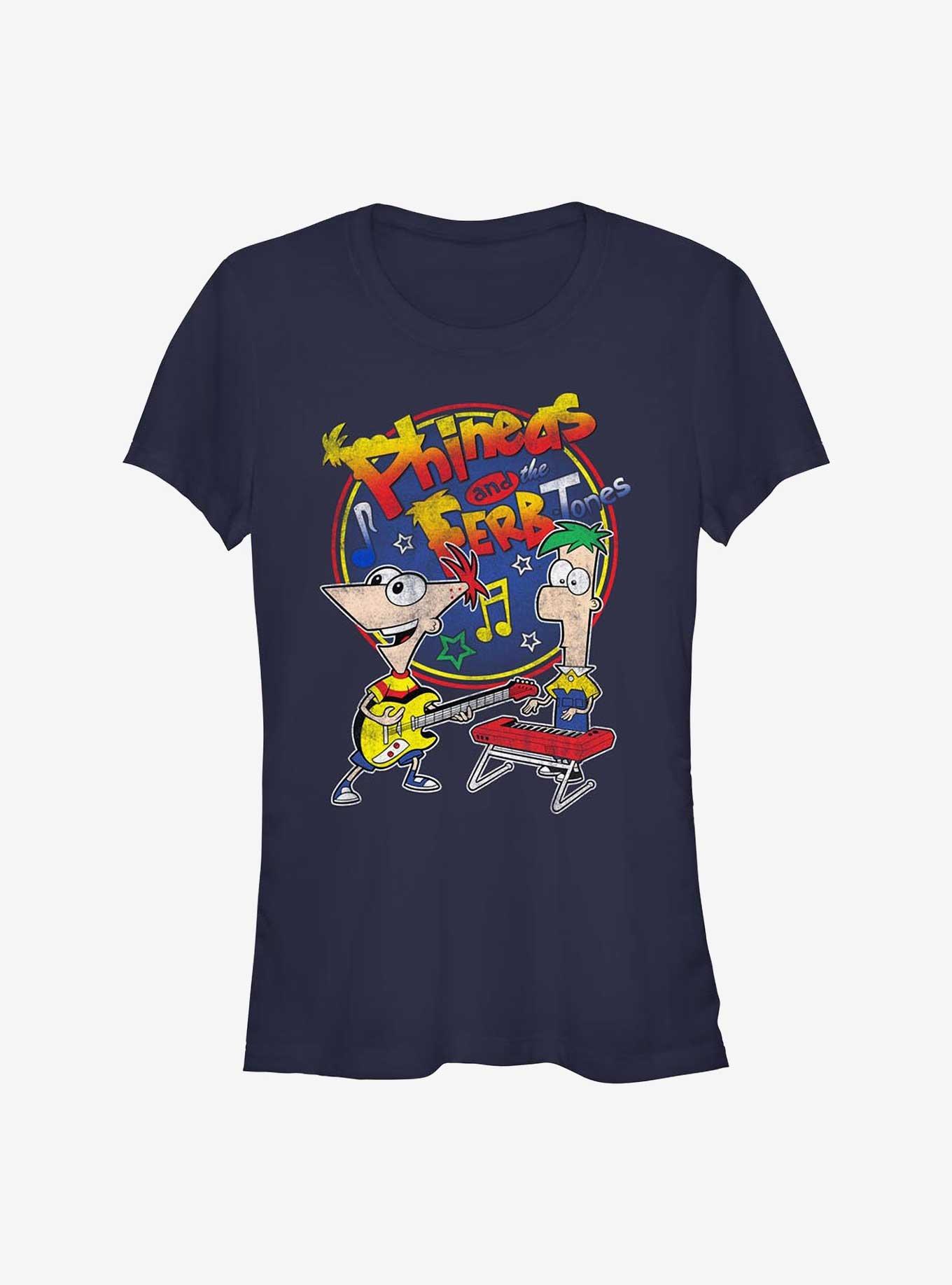 Phineas And Ferb Ferb Tones Reunion Girls T-Shirt, NAVY, hi-res