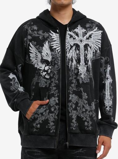 Cross & Filigree Hoodie | Hot Topic