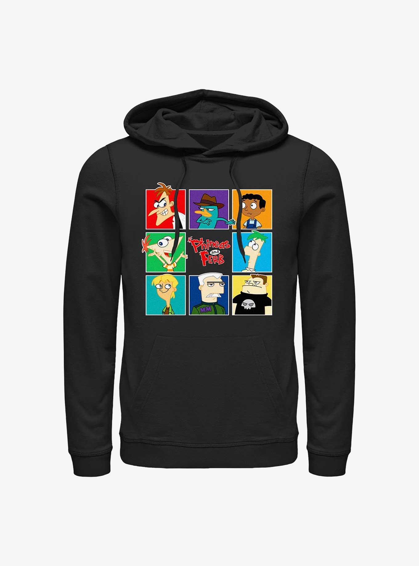 Phineas And Ferb Gangs All Here Hoodie, BLACK, hi-res