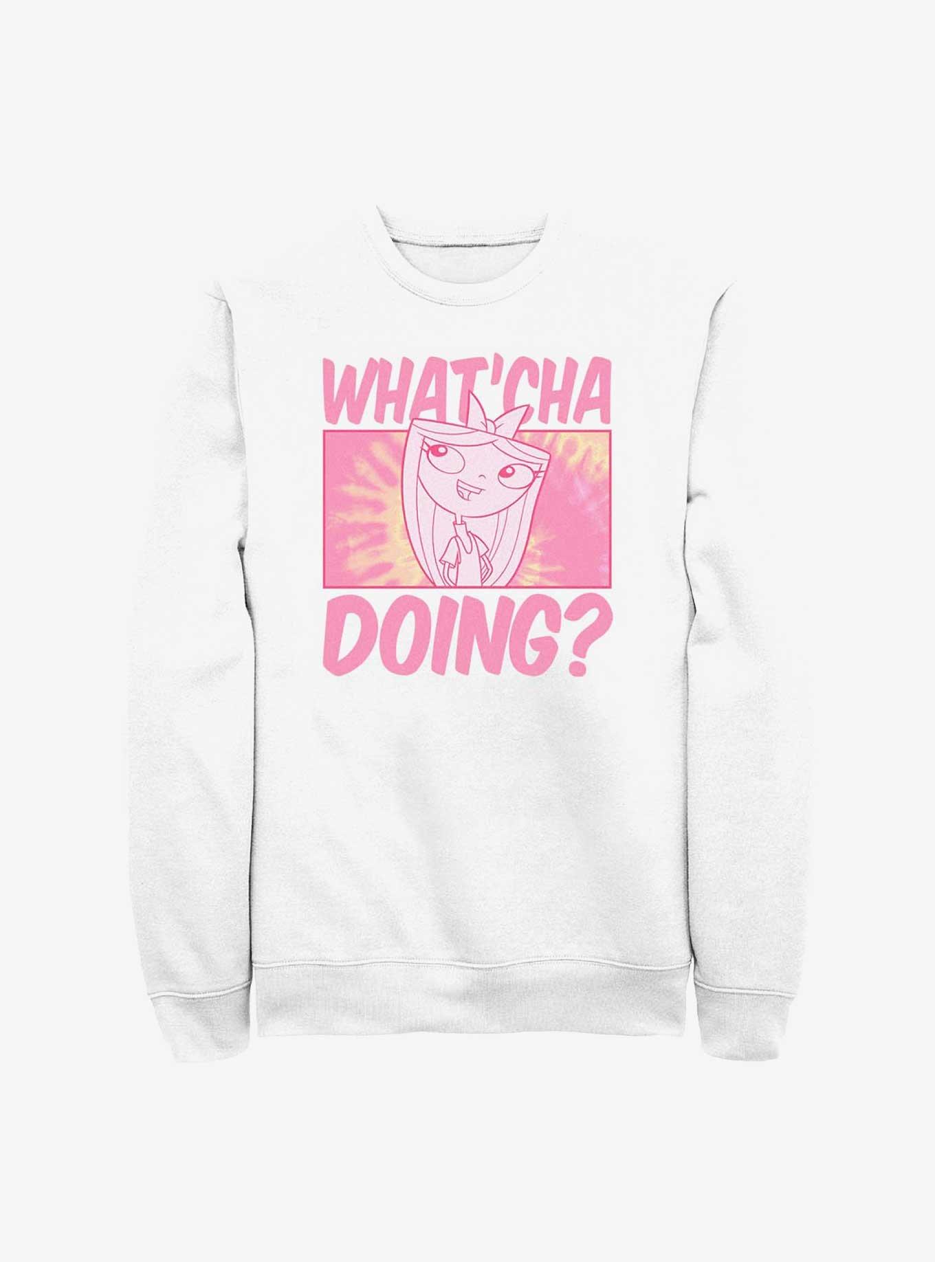 Phineas And Ferb Whatcha Doing Crew Sweatshirt, , hi-res