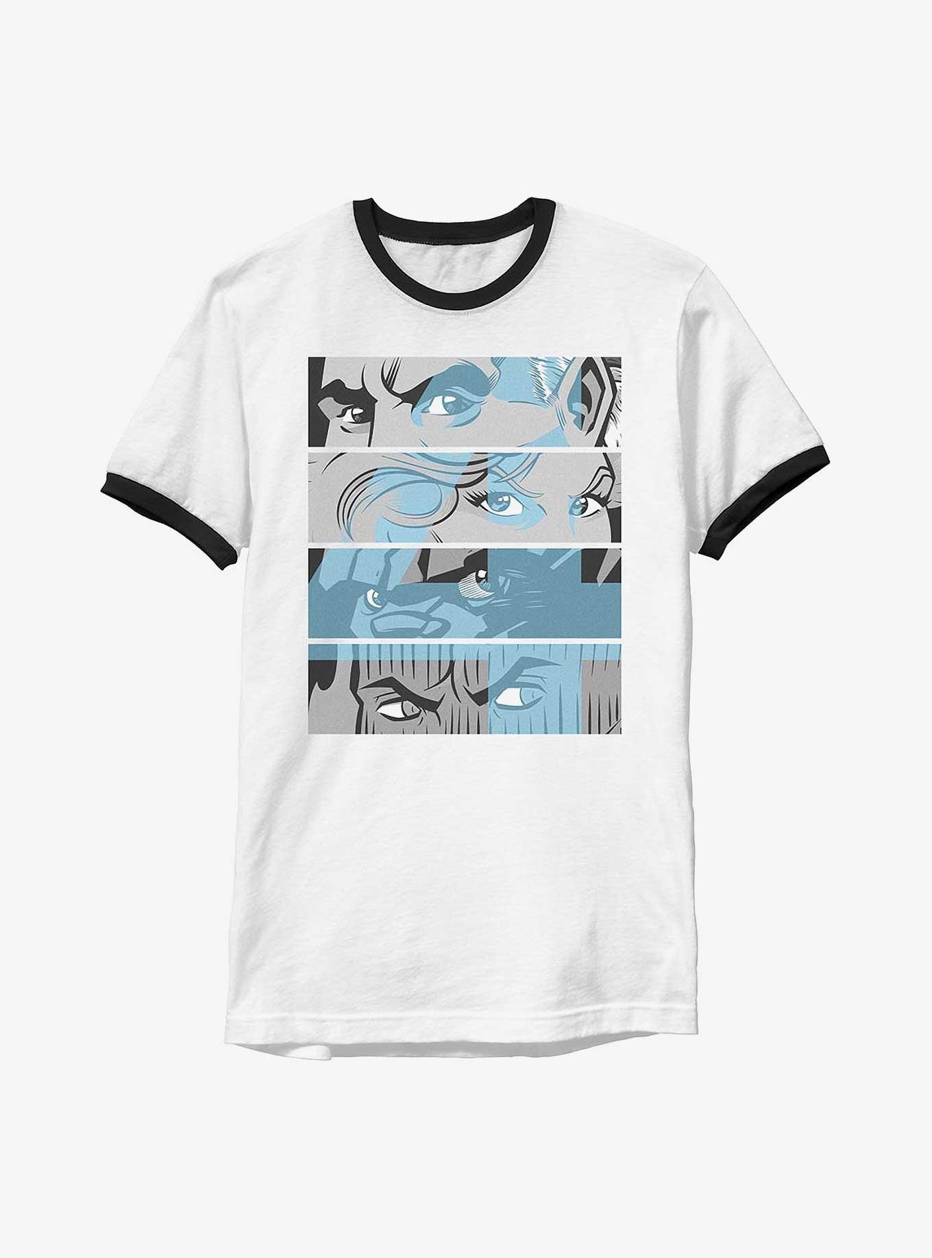 Marvel Fantastic Four Fantastic Blue Eyes Ringer T-Shirt, WHTBLK, hi-res