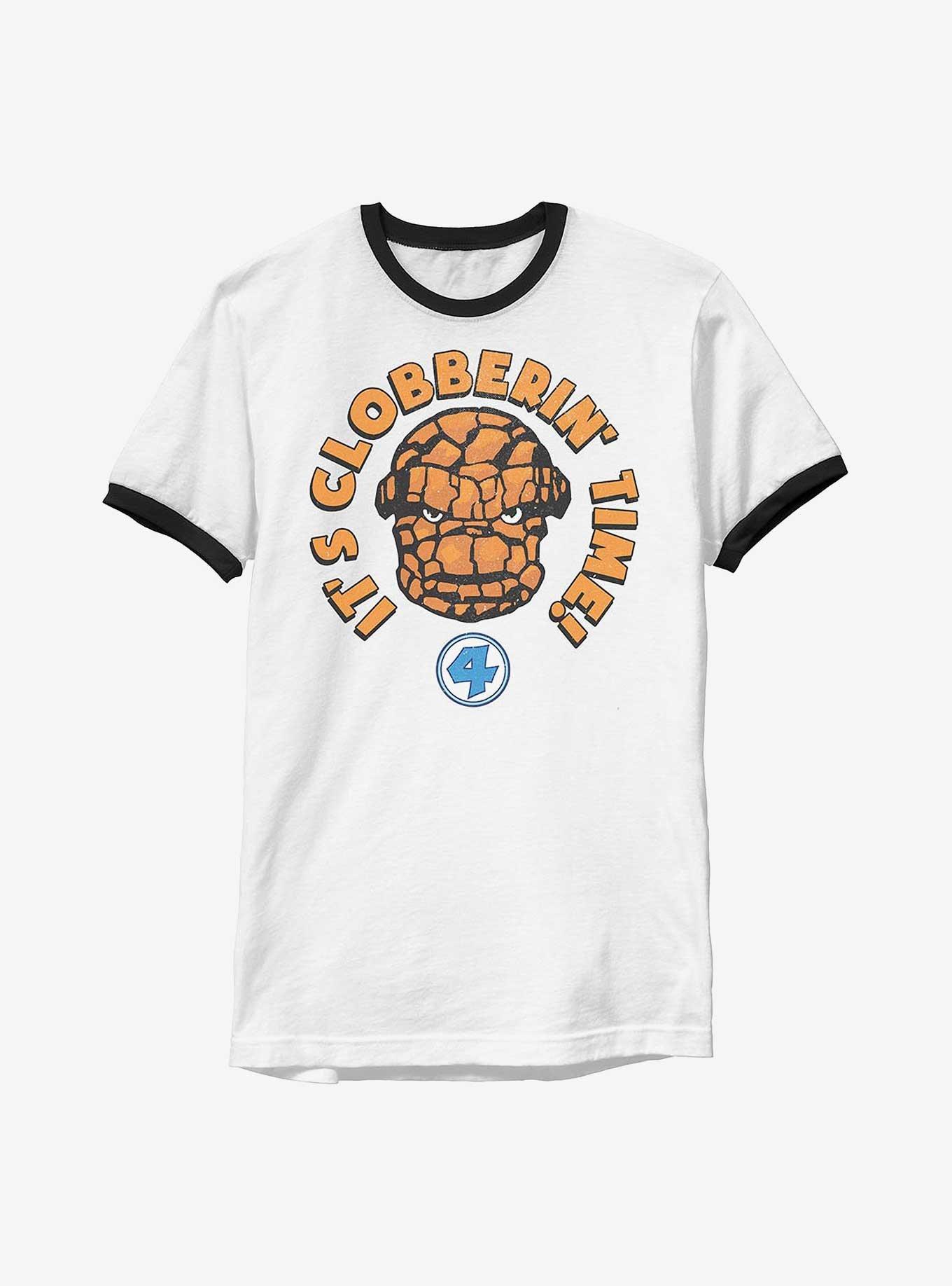 Marvel Fantastic Four Thing Smash Ringer T-Shirt, WHTBLK, hi-res