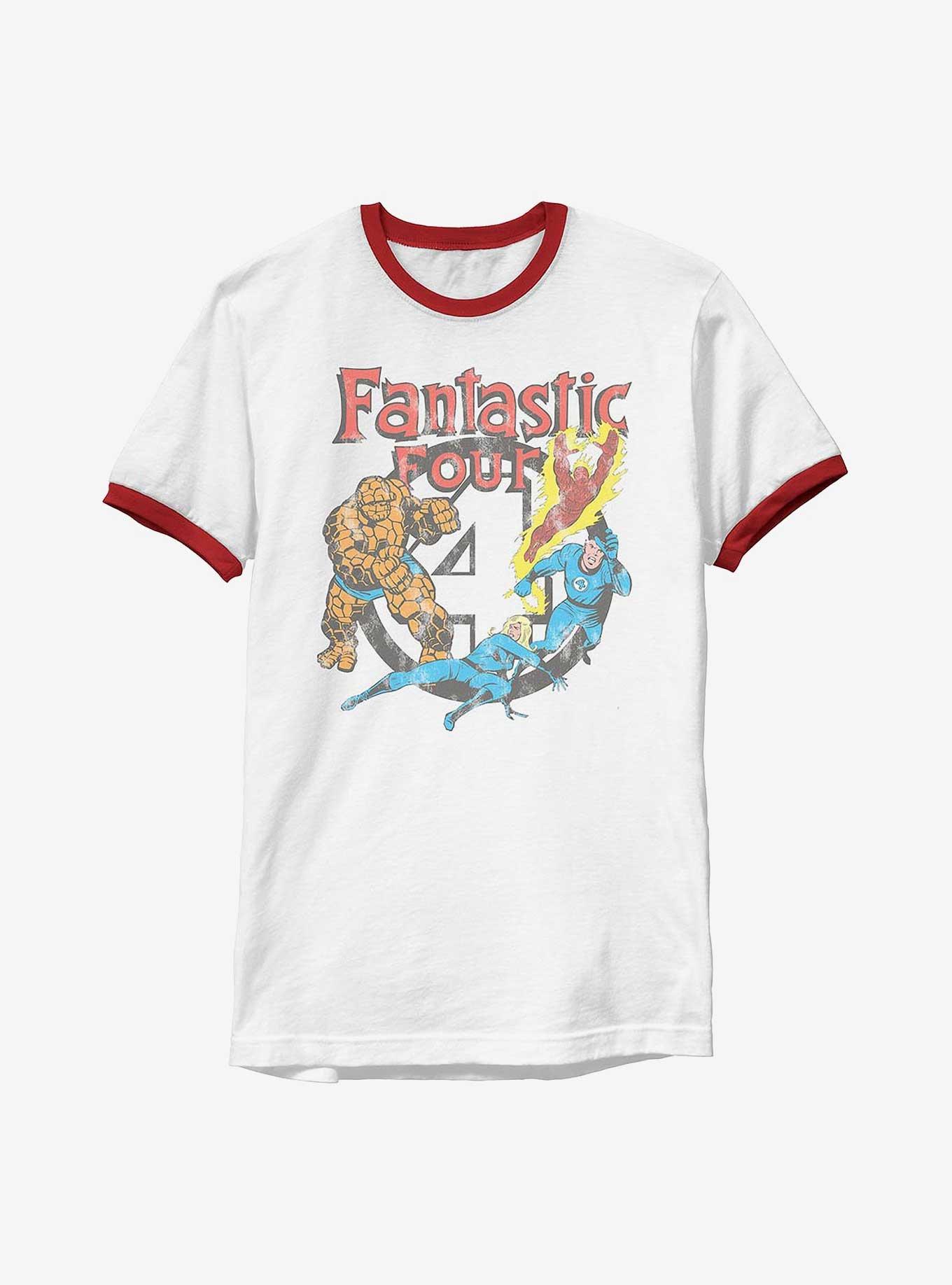 Marvel Fantastic Four Squad Ringer T-Shirt, WHTRED, hi-res