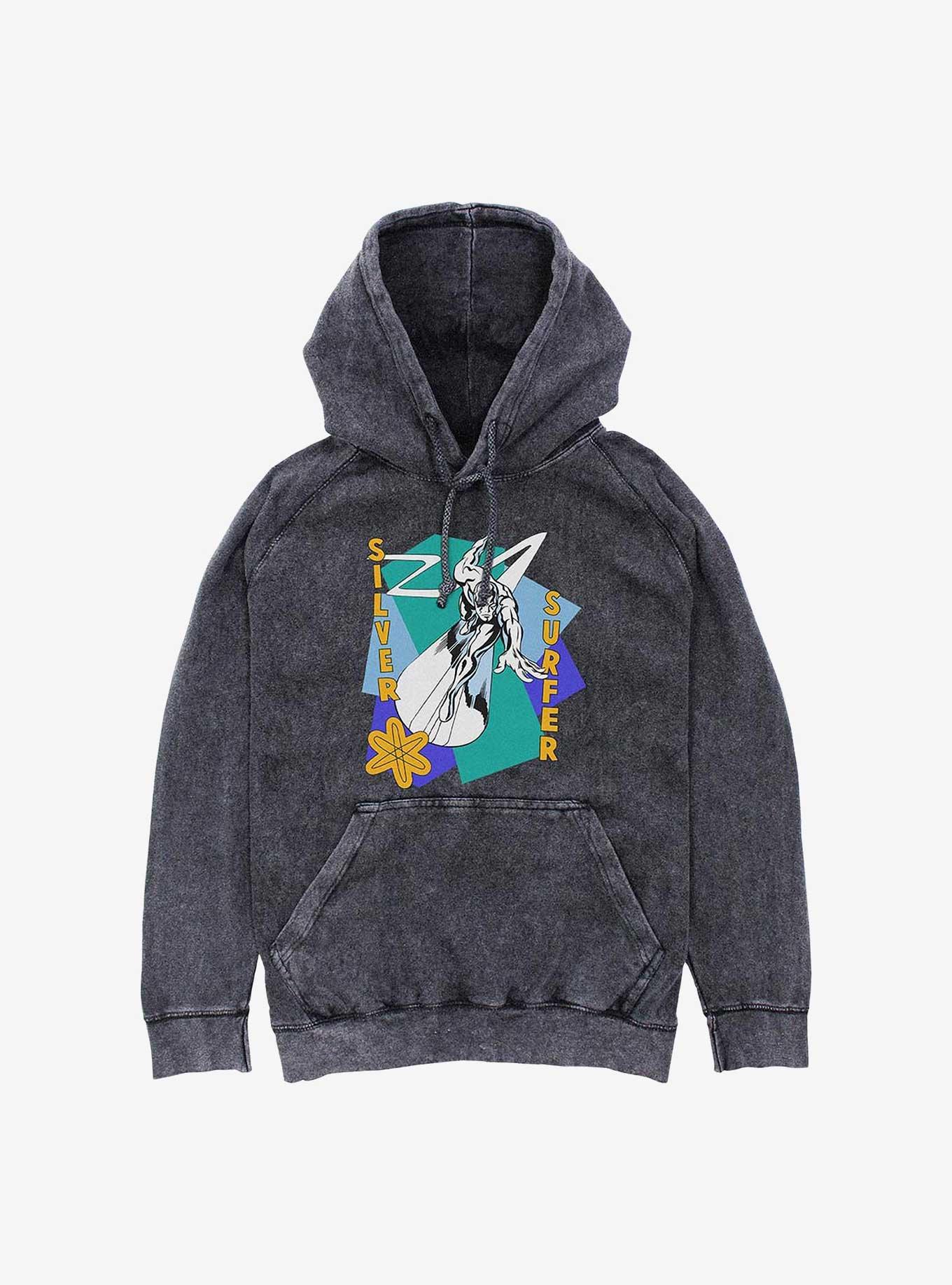 Marvel Fantastic Four Silver Surfer Shapes Mineral Wash Hoodie, , hi-res