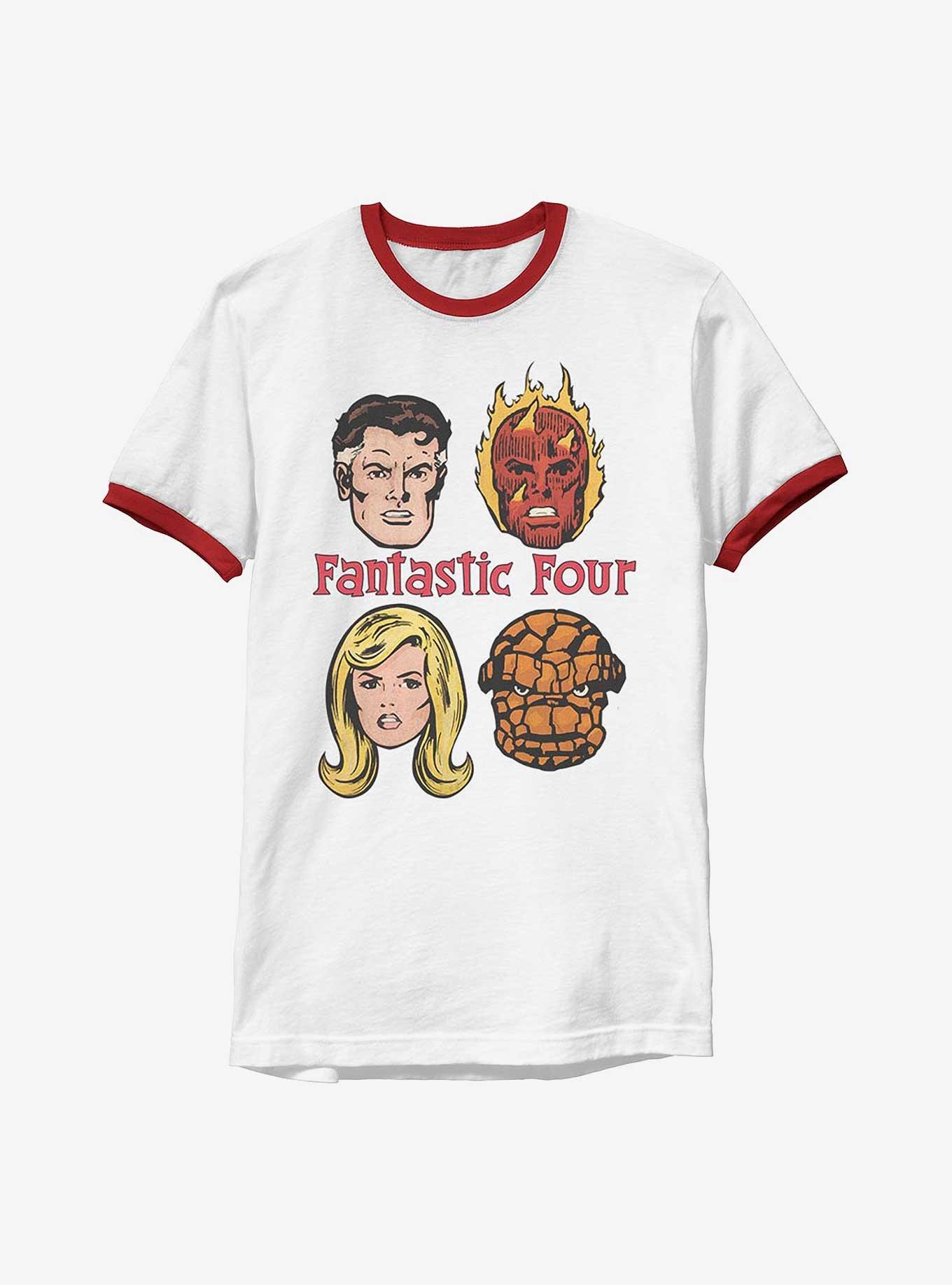 Marvel Fantastic Four Crew Group Shot Ringer T-Shirt