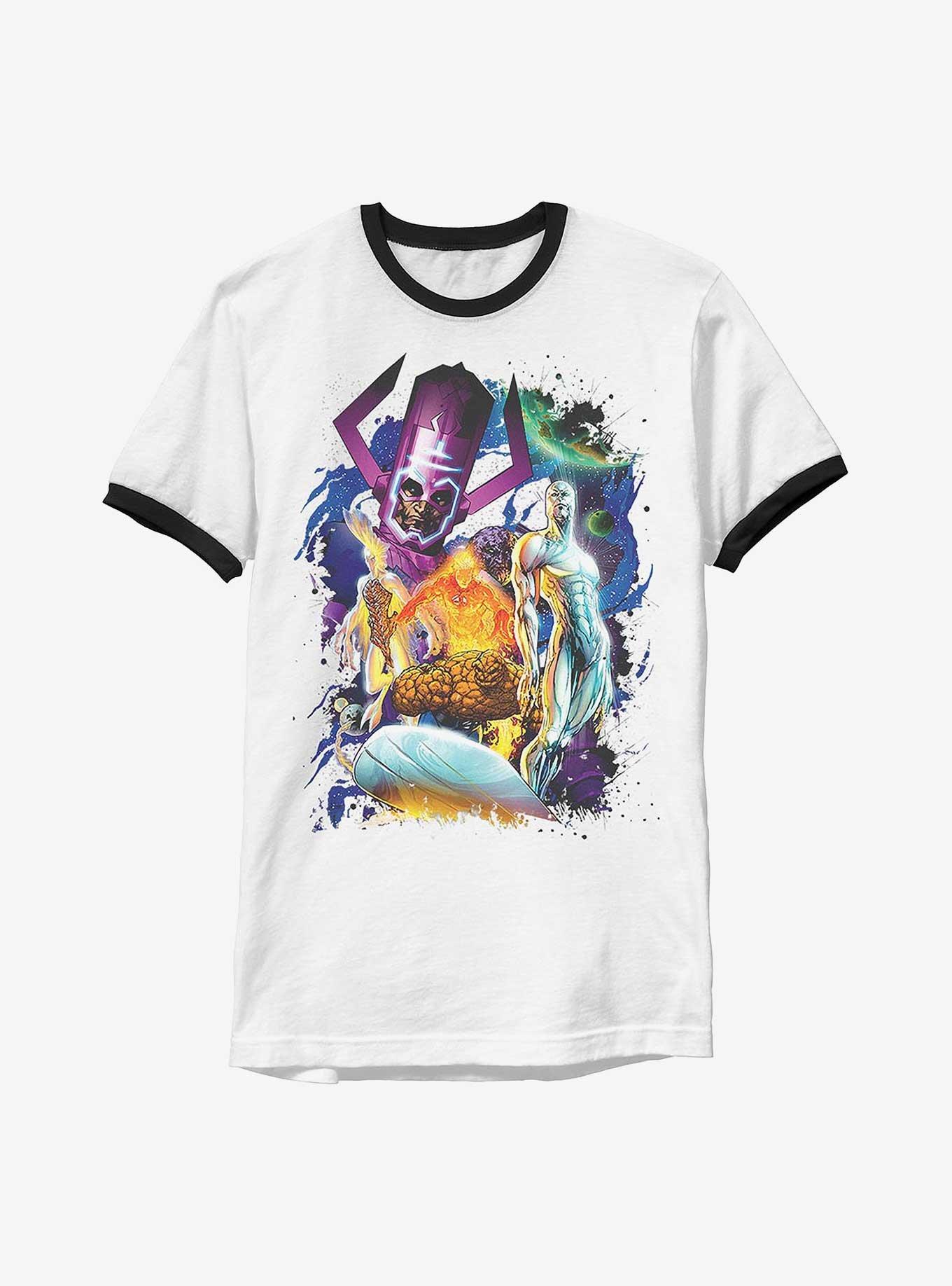 Marvel Fantastic Four Cosmos Ringer T-Shirt, WHTBLK, hi-res