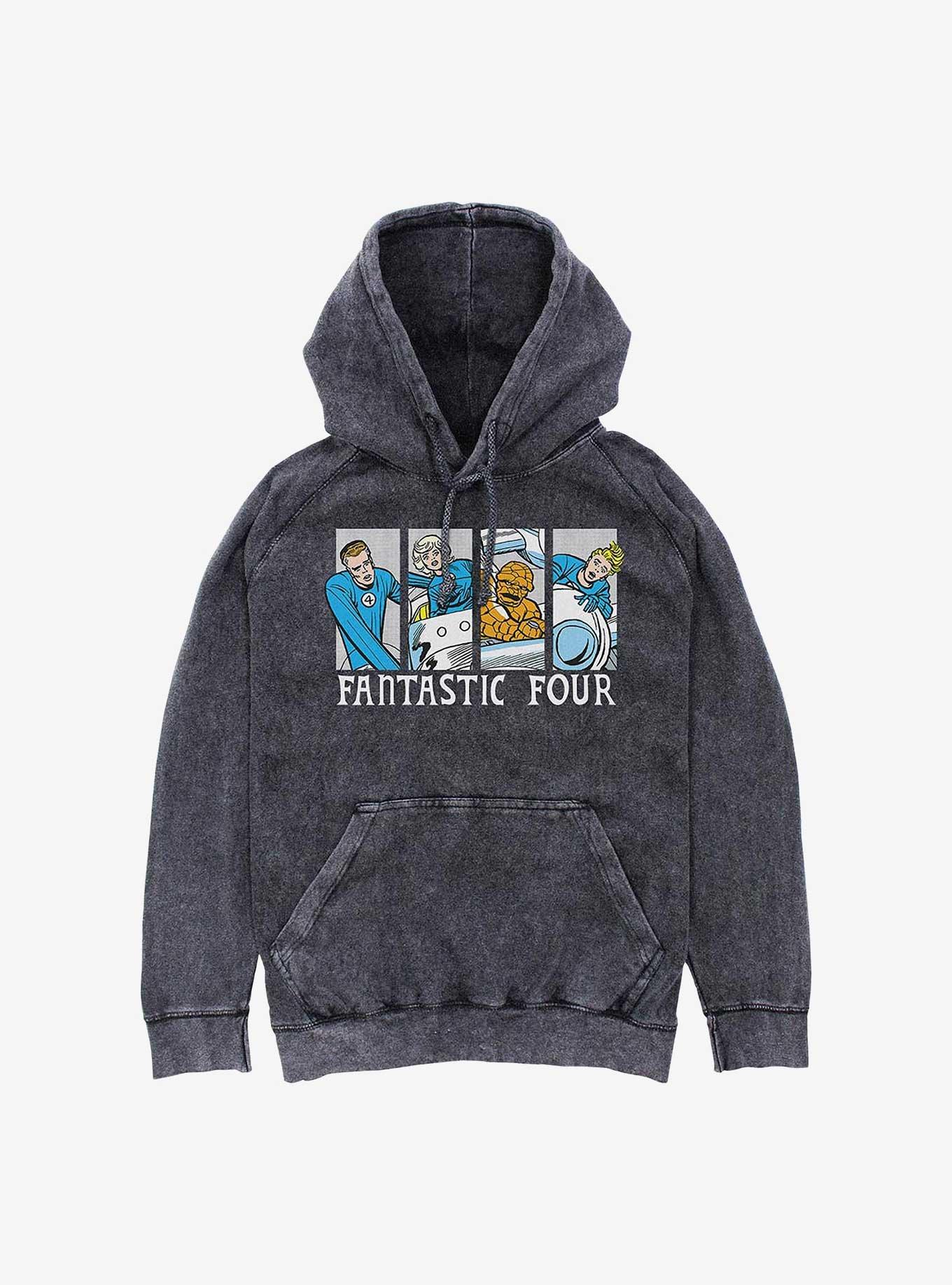 Marvel Fantastic Four Fantastic Comic Mineral Wash Hoodie, , hi-res